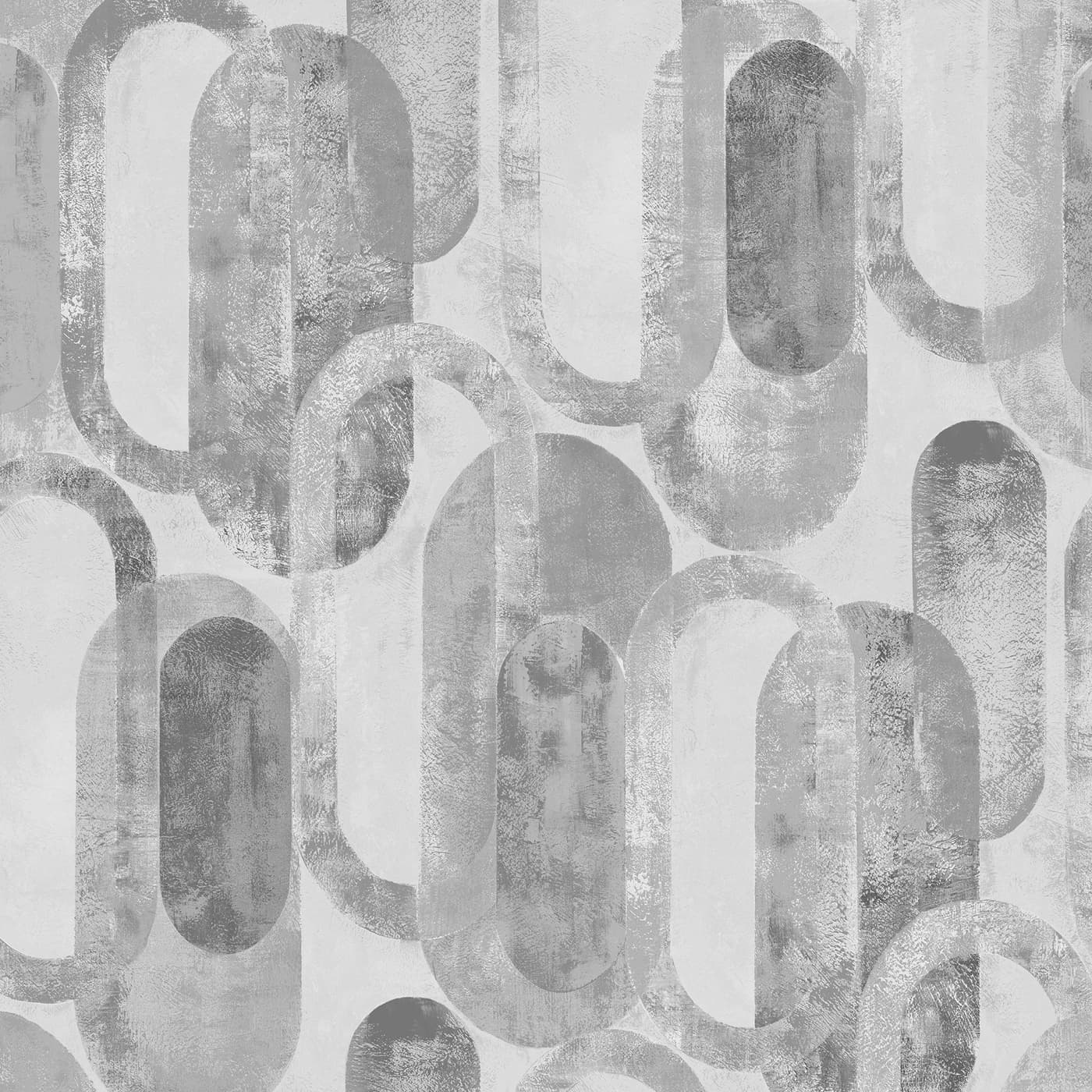 Oval Shapes Grey Wallpaper