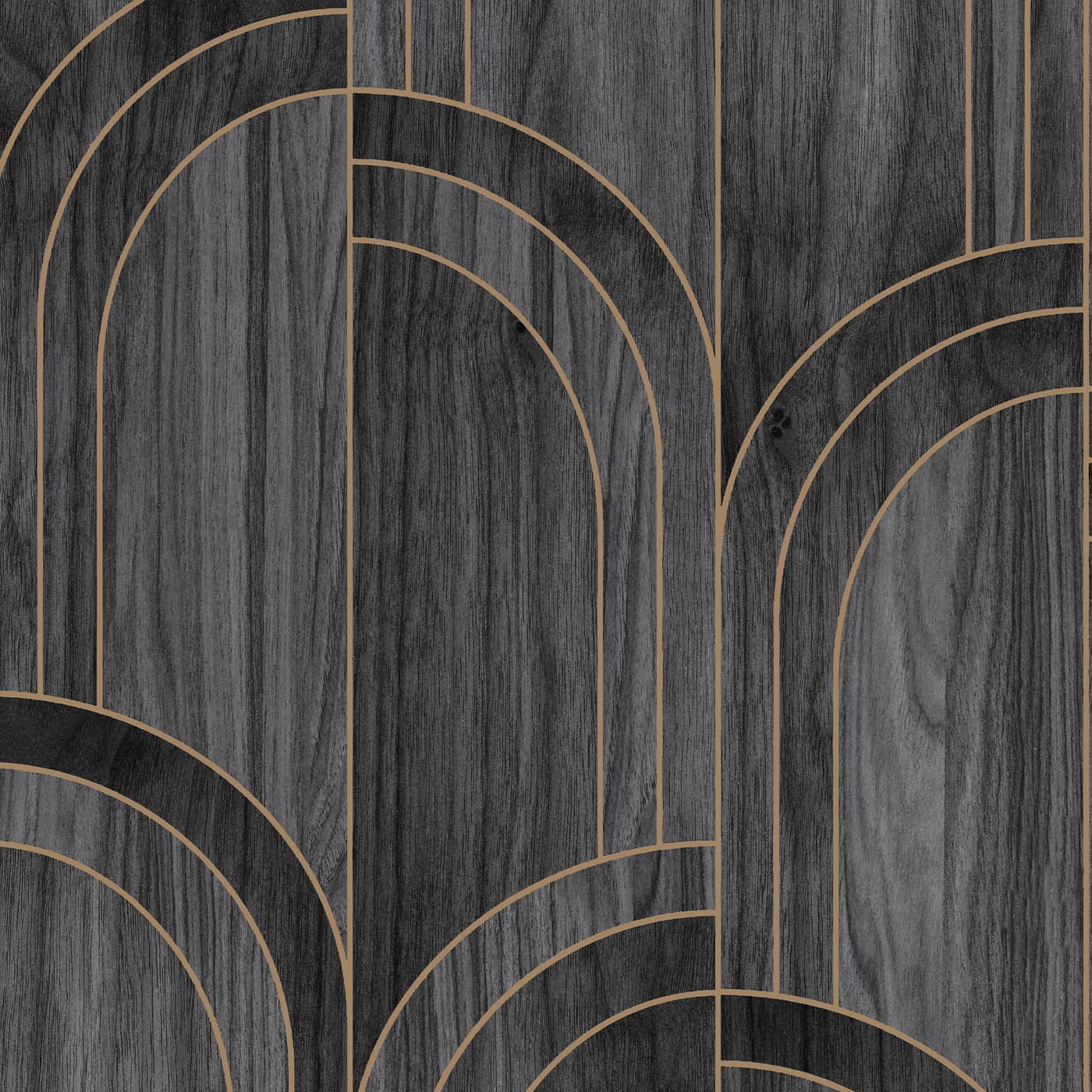 Modella Wood Black Wallpaper