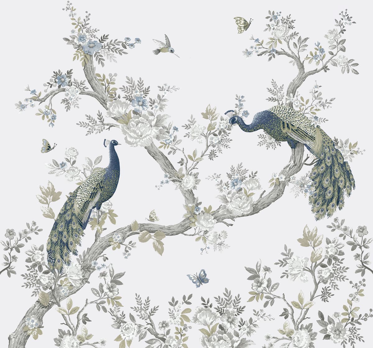 Laura Ashley Belvedere Midnight White Bespoke Mural