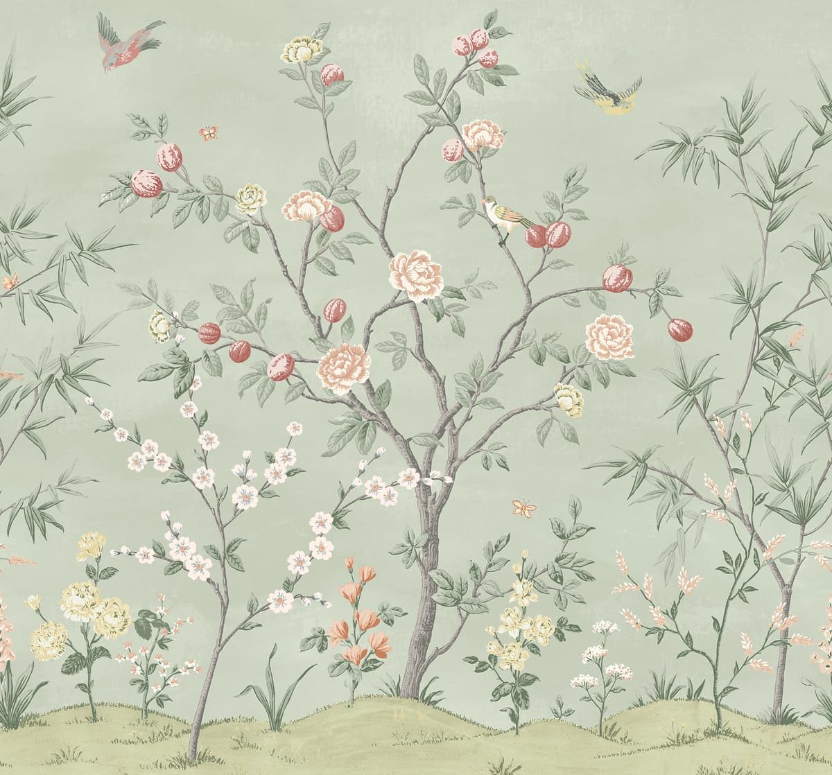 Laura Ashley Eglantine Sage Green Bespoke Mural