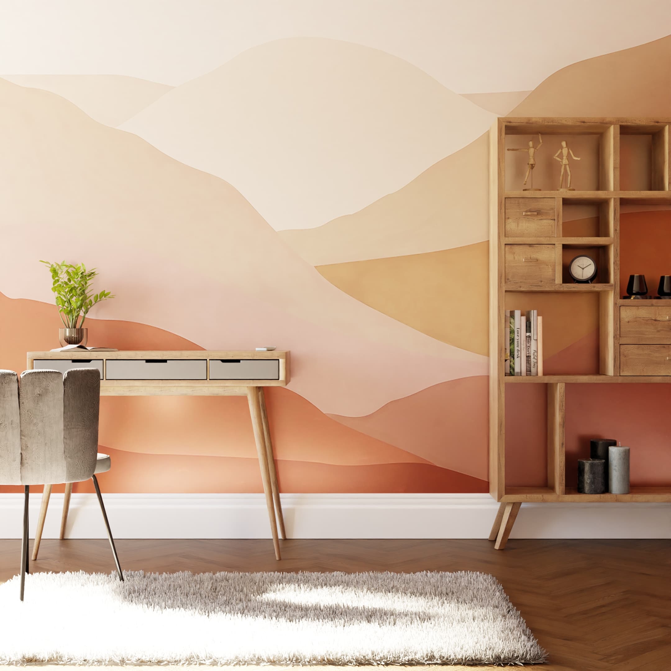 Beyond the Horizon Blush Bespoke Mural