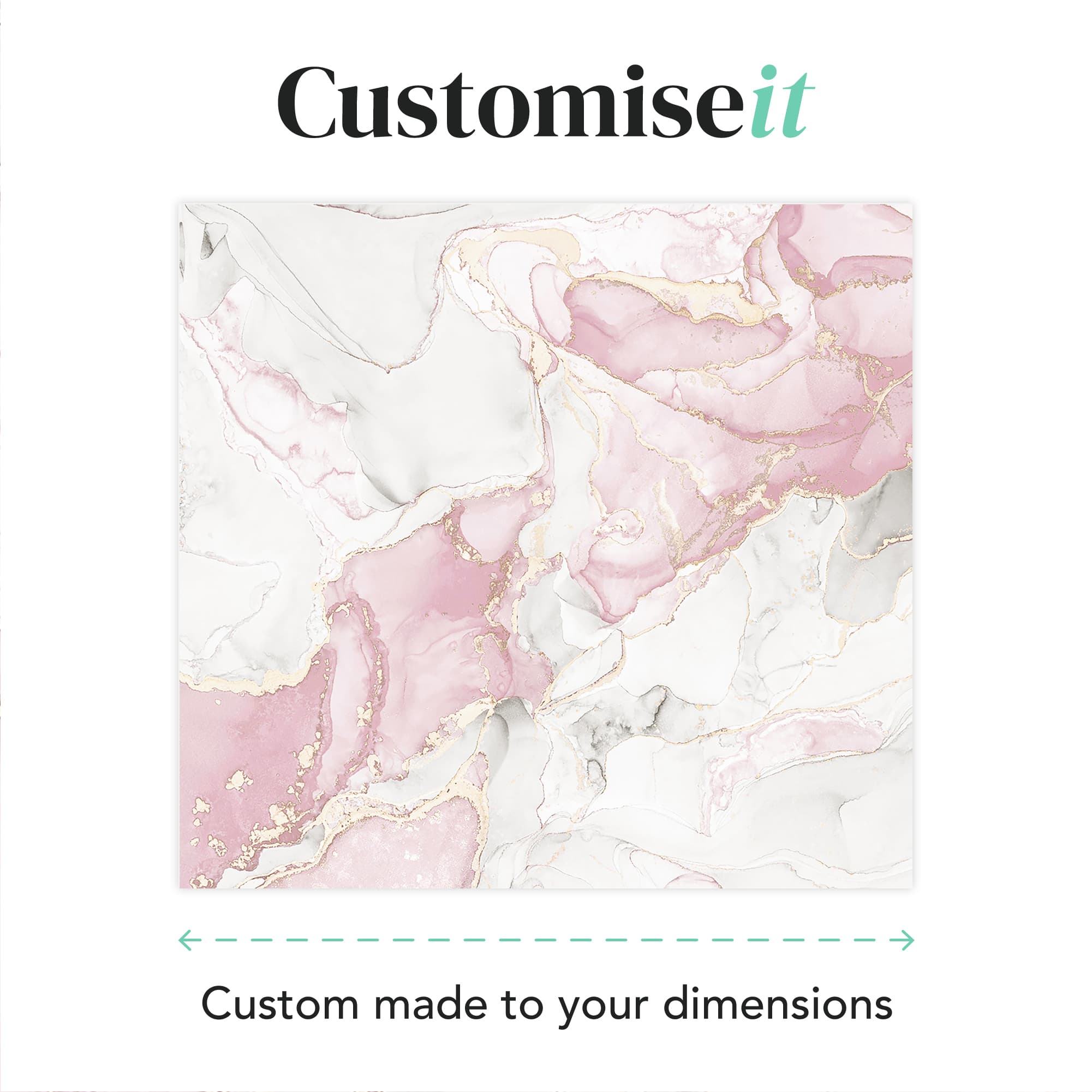 Agate Marble Pink Bespoke Mural