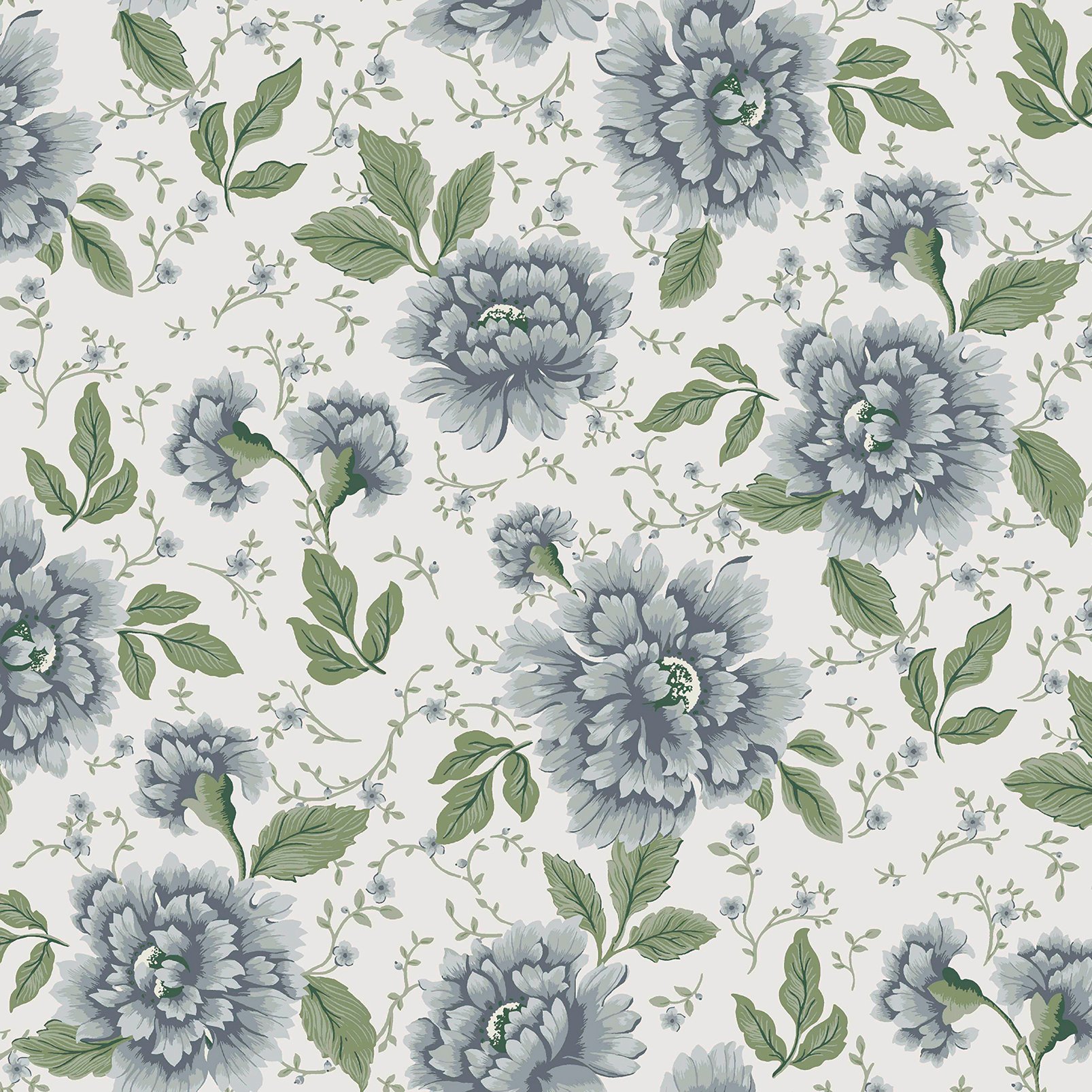 Laura Ashley Pickworth Posy Pale Seaspray Blue Wallpaper