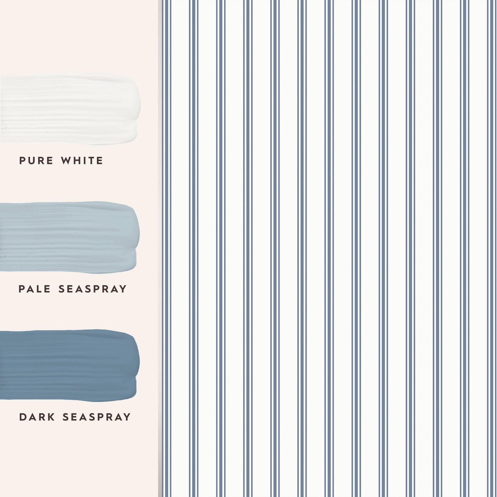 Laura Ashley Farnworth Stripe Smoke Blue Wallpaper