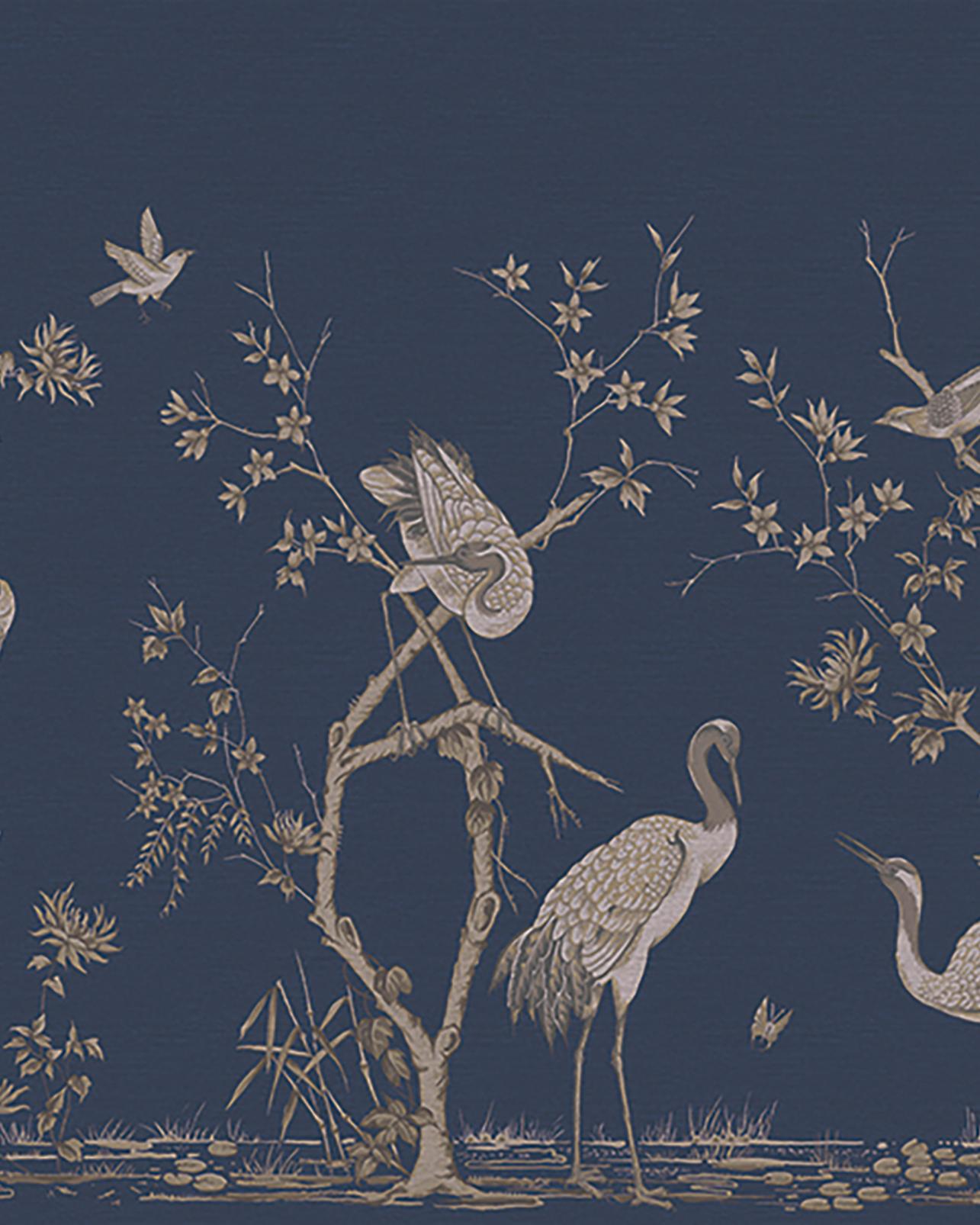 navy crane wallpaper