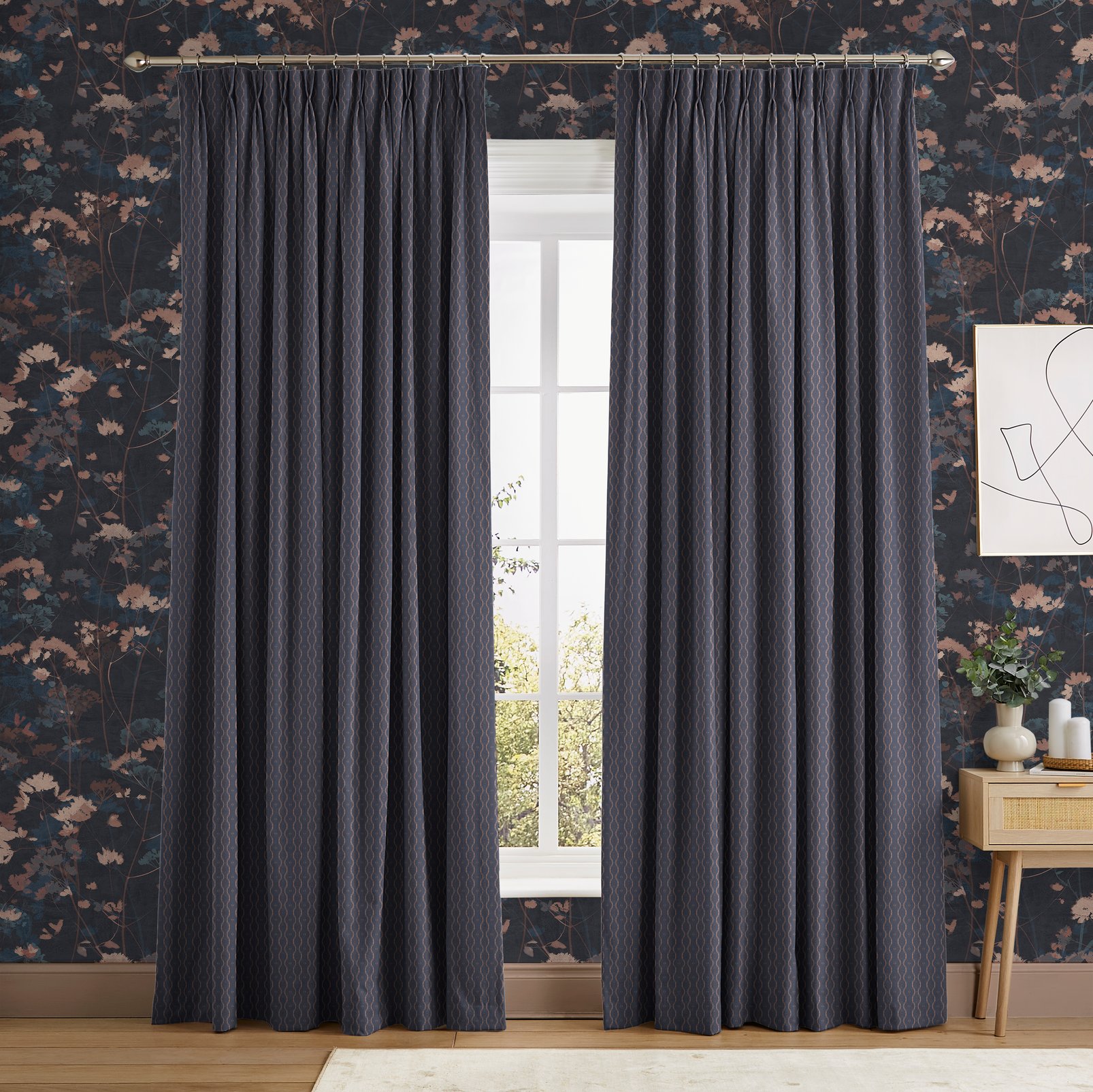 Rustic Ikat Thistle Curtains