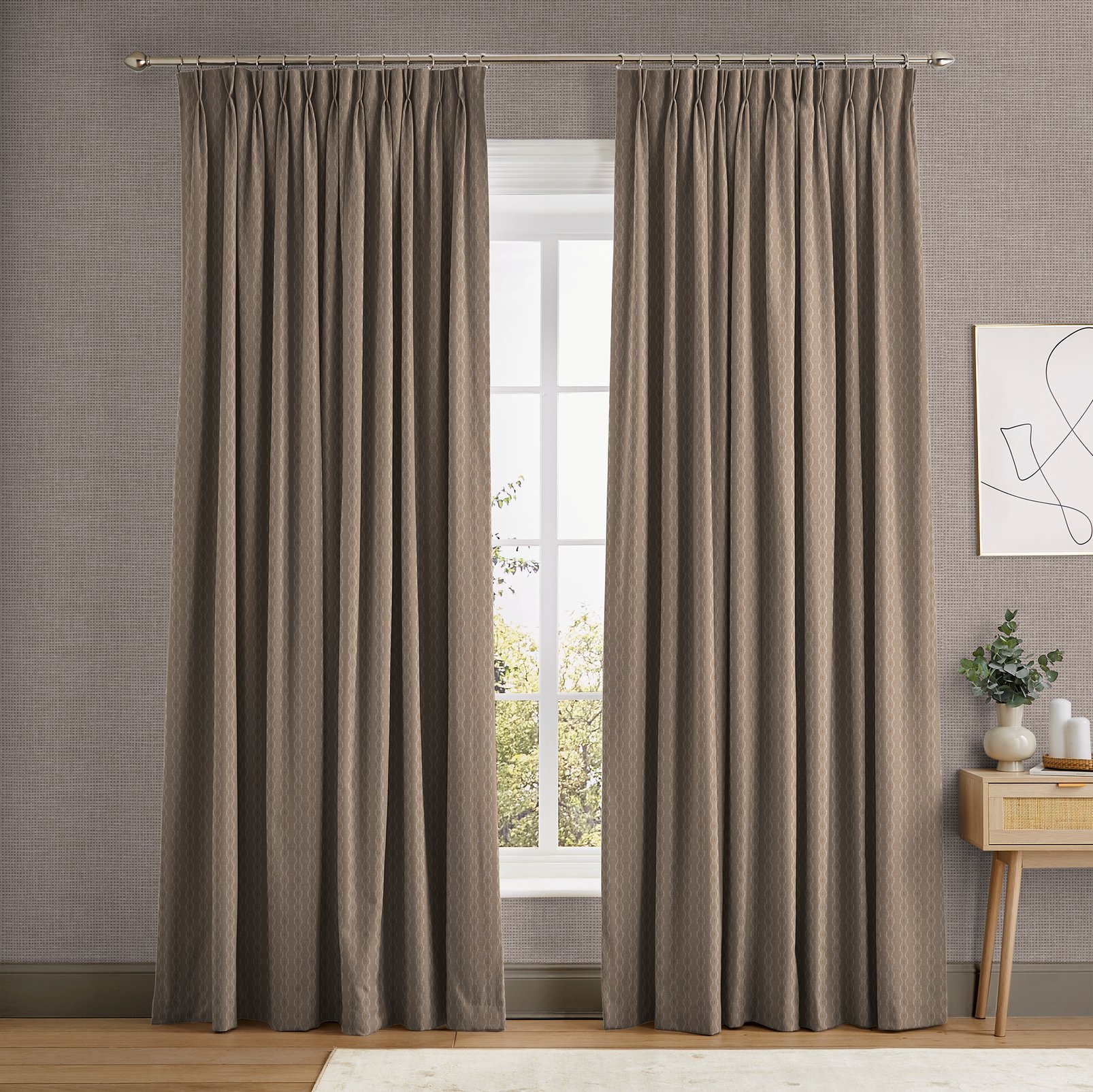 Rideaux Rustic Ikat naturels