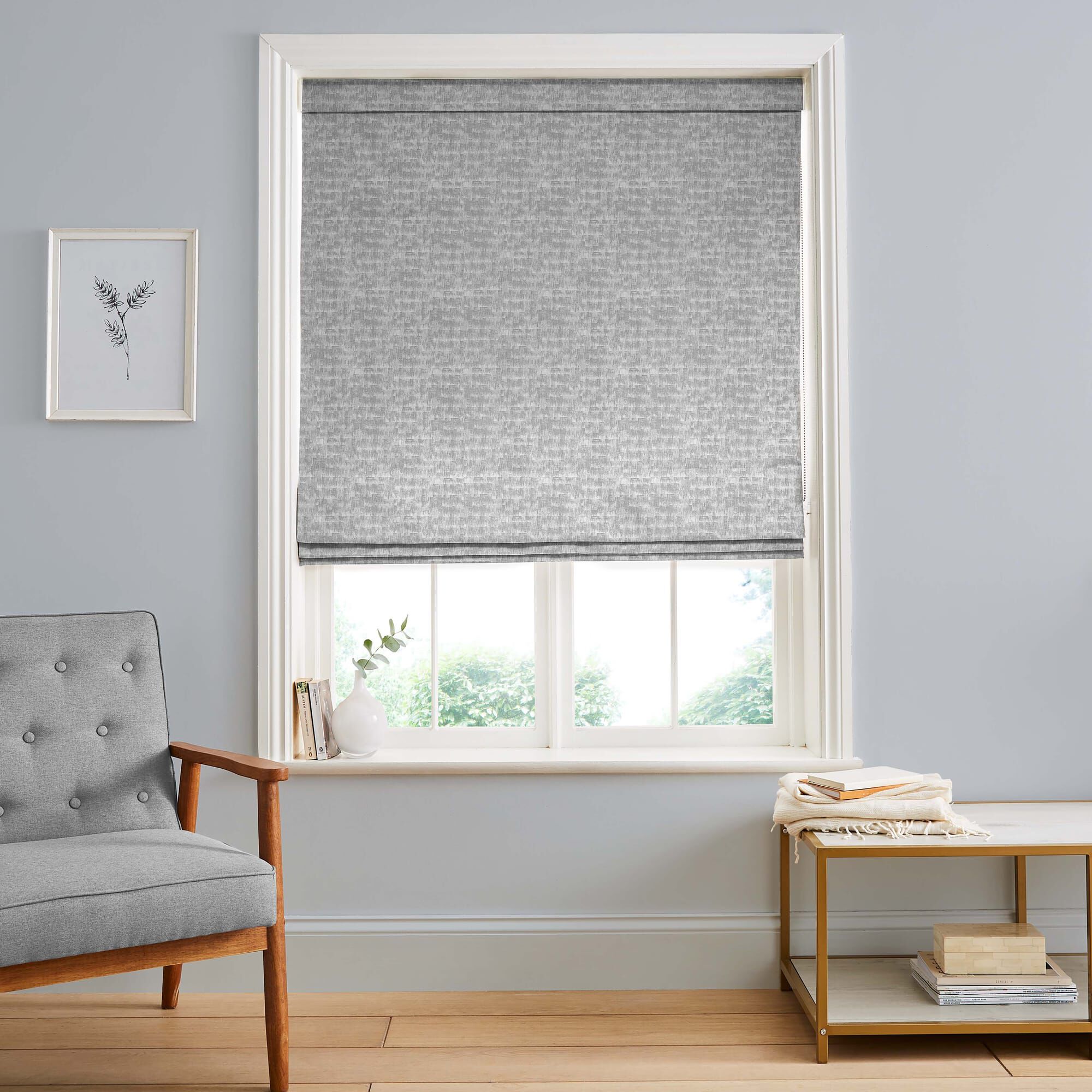 Aurora Mist Roman Blind Made to Measure Roman Blinds Graham & Brown
