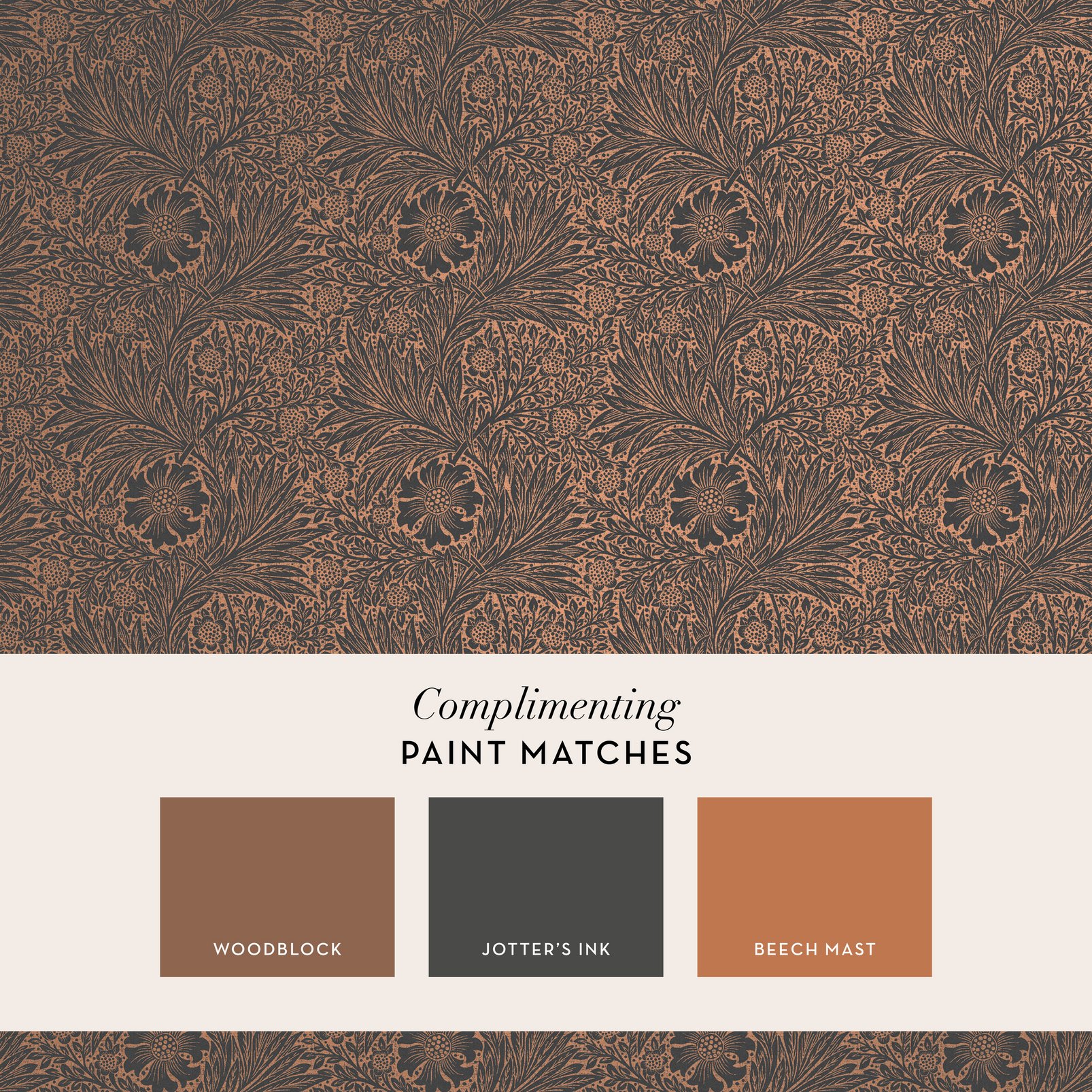 Marigold Fibrous Charcoal Wallpaper