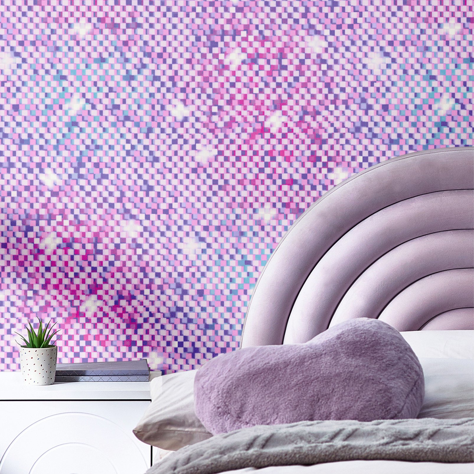 Next Glitches Purple Wallpaper