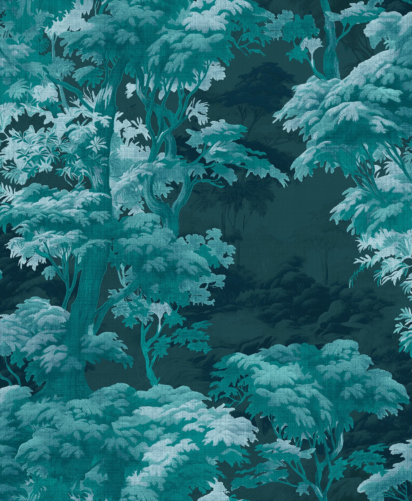 teal tree wallpaper