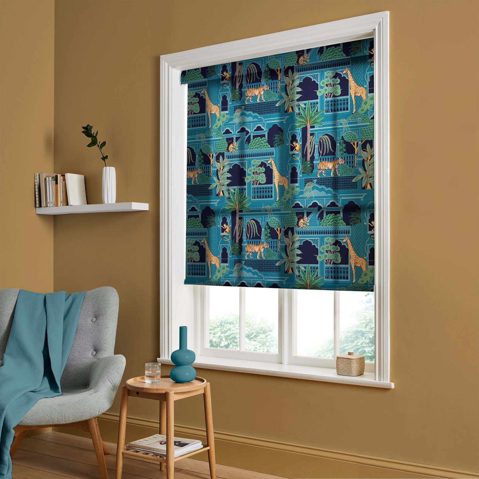 Animahal Navy Roller Blind