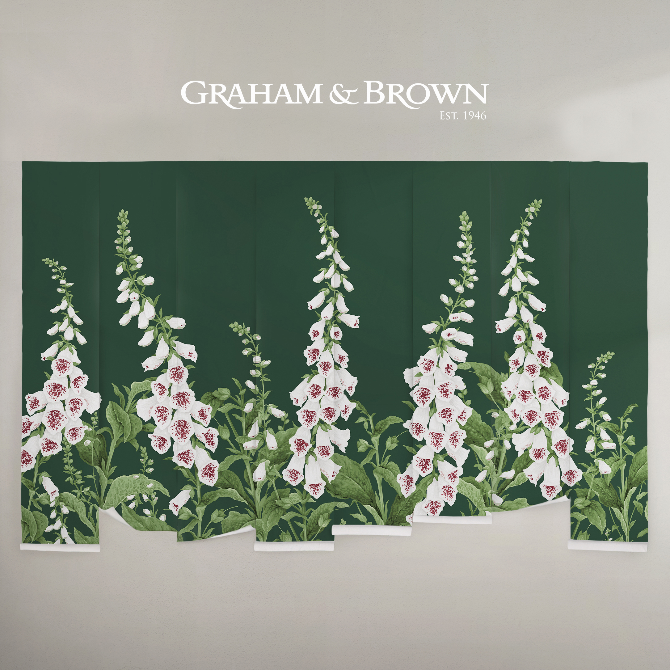 Foxglove Emerald Bespoke Mural Foxglove Emerald Bespoke Mural