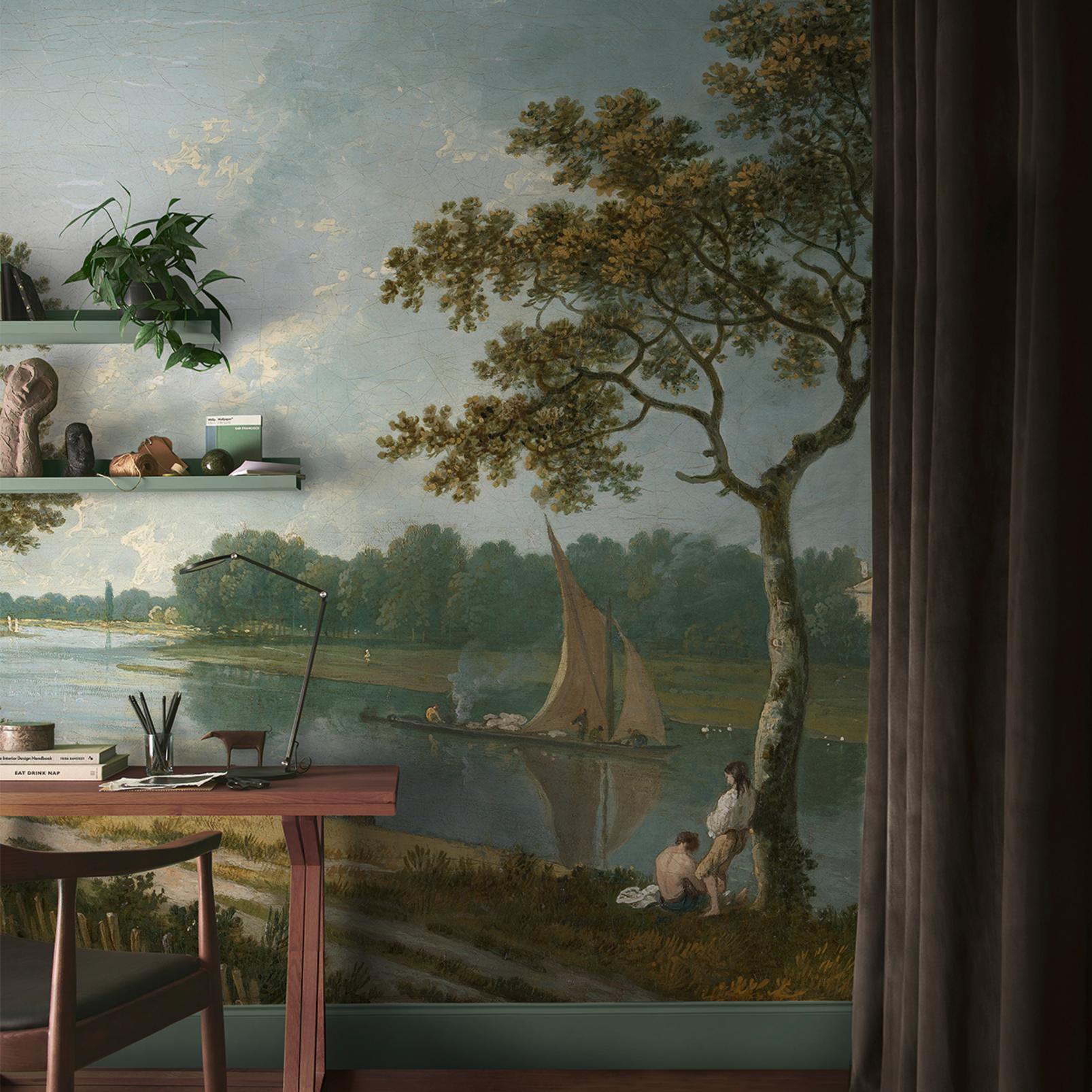 The Thames near Marble Hill Twickenham Bespoke Mural | Blue | Tate