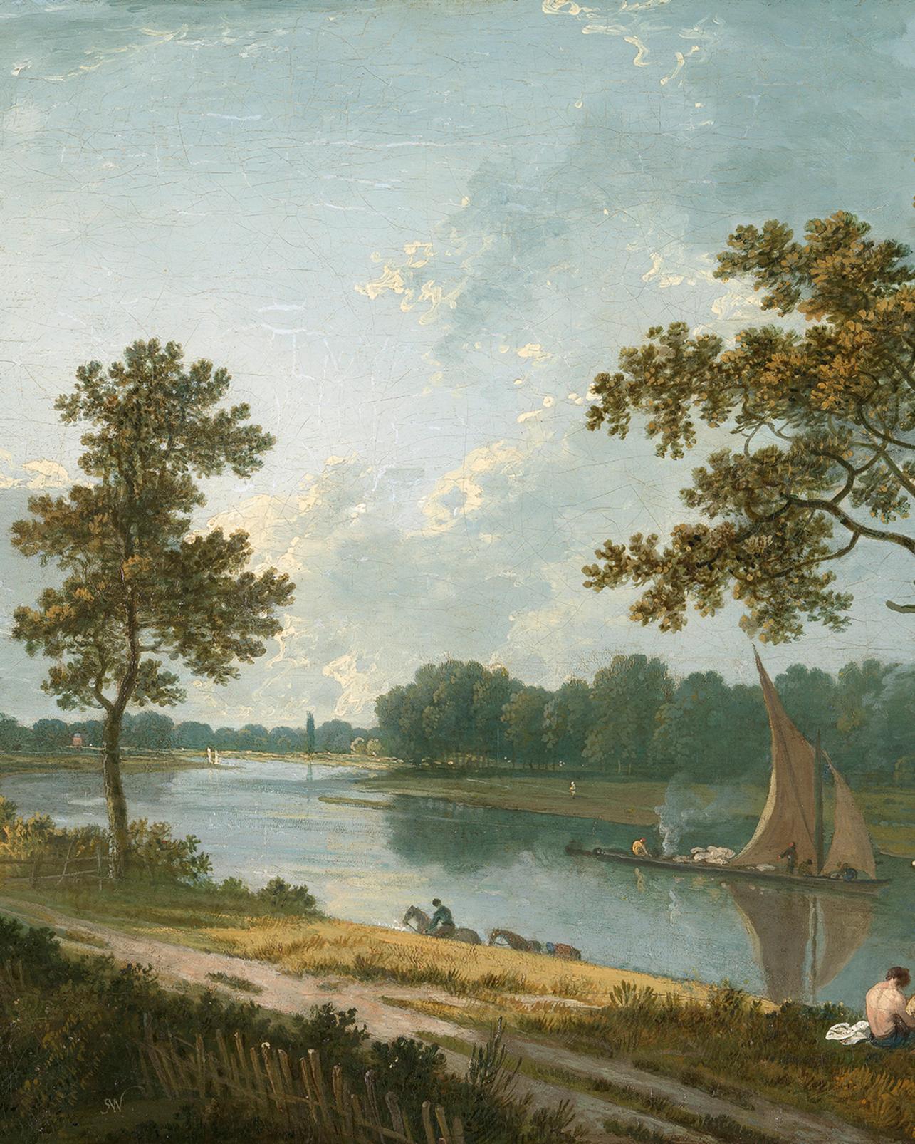 The Thames near Marble Hill Twickenham Bespoke Mural | Blue | Tate