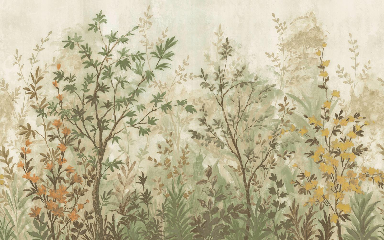 Forest in Bloom Sauge Papier Peint Panoramique sur mesure