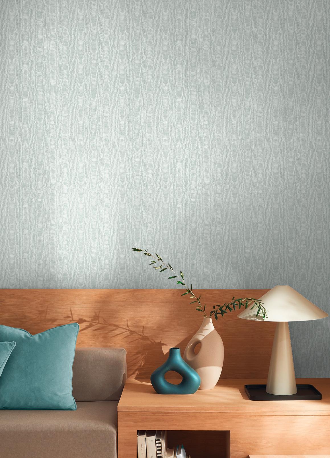Moire Duck Egg Wallpaper
