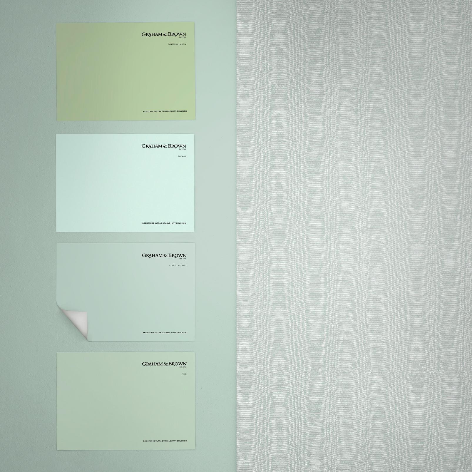Moire Duck Egg Wallpaper