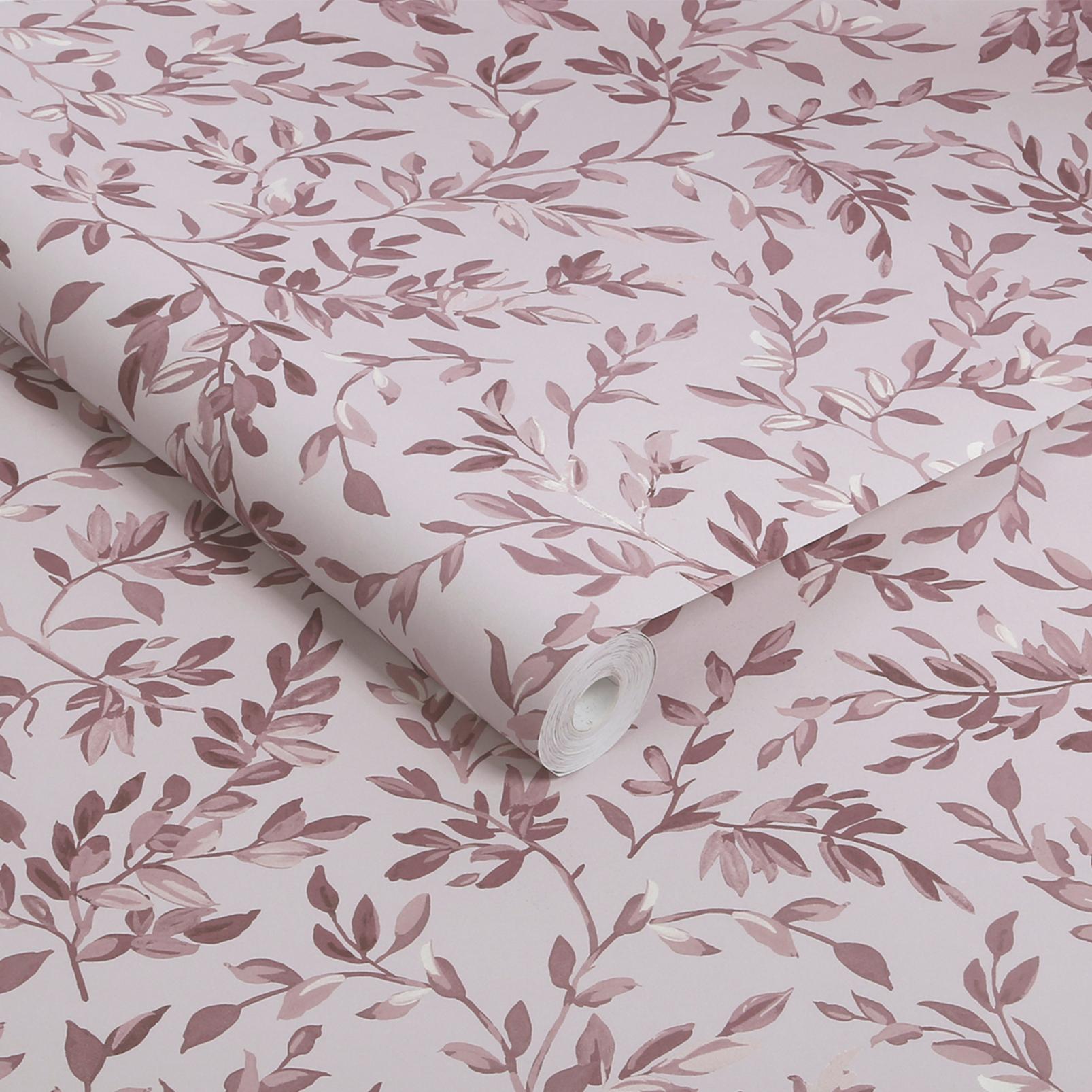 Archivist's Leaf Pink Wallpaper