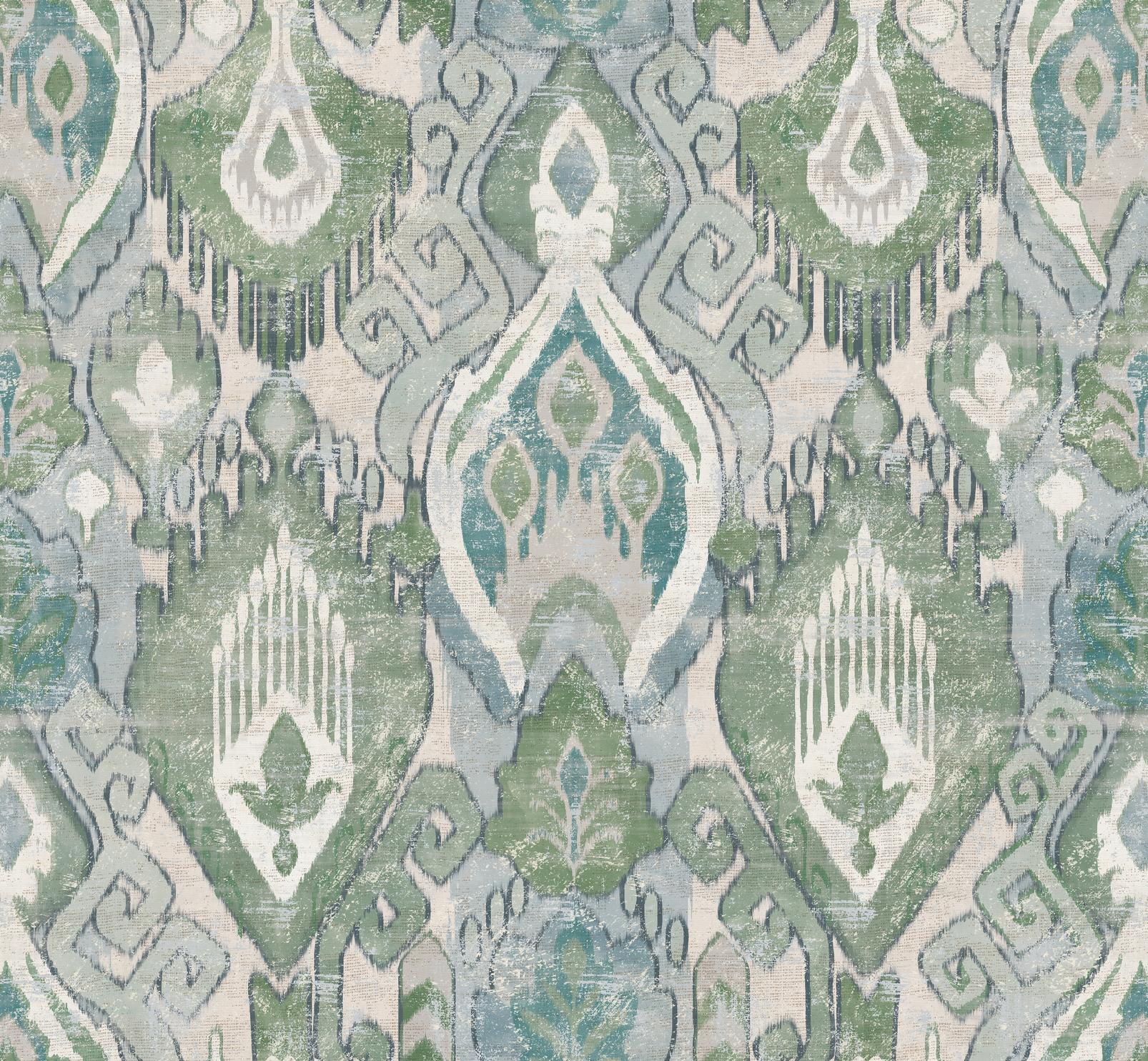 Daraee Tapestry Blau & Grün Tapeten