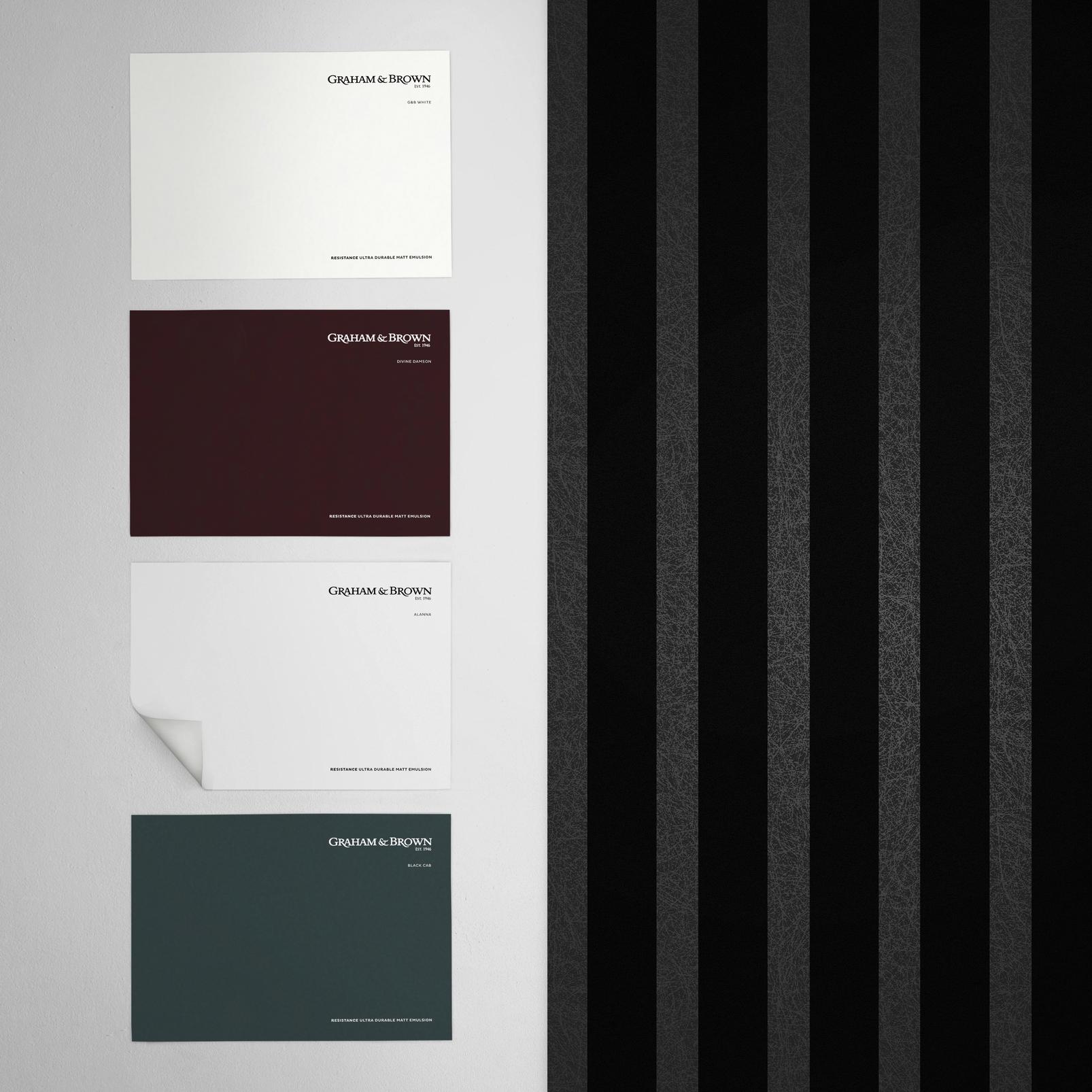 Millicent Stripe Noir Wallpaper