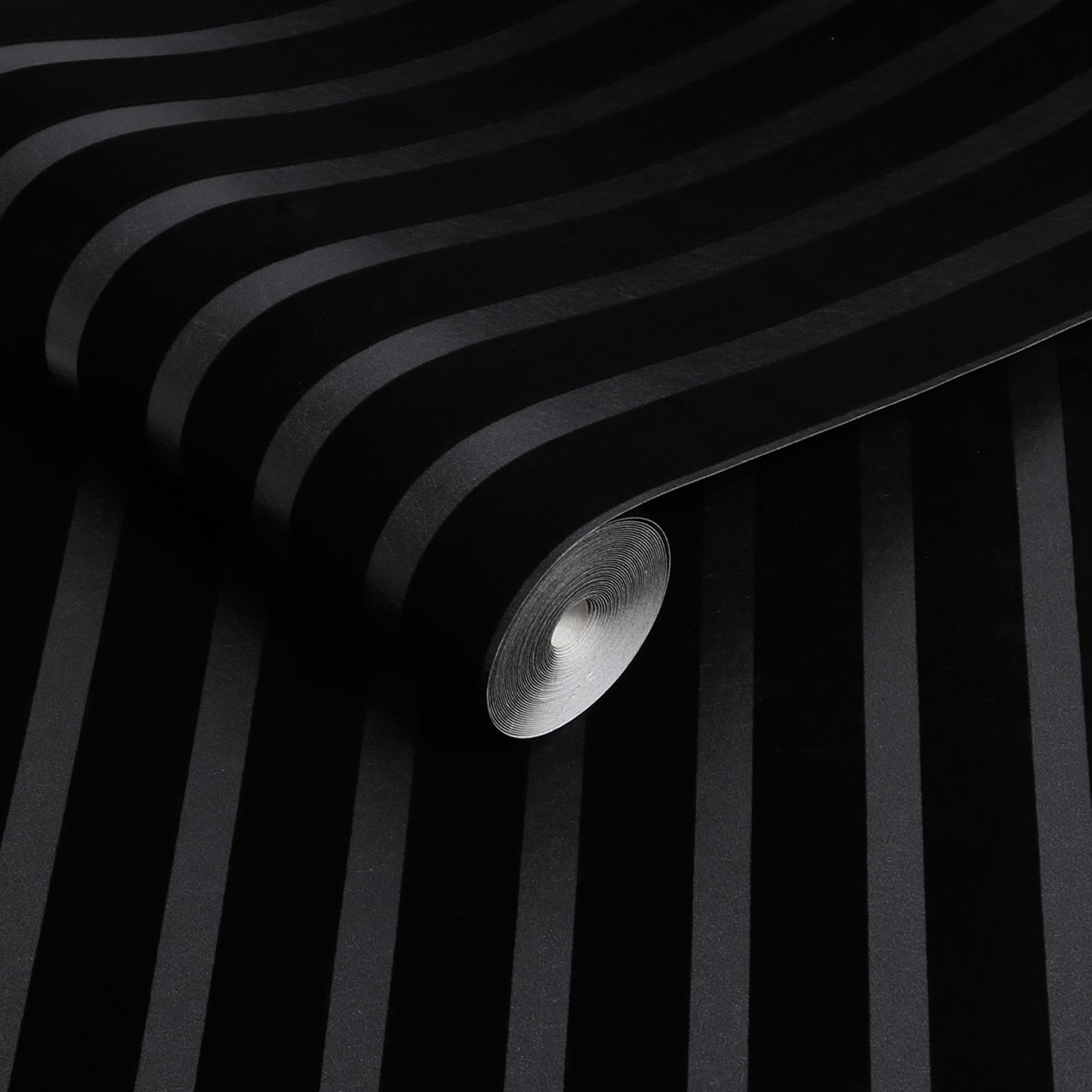 Millicent Stripe Noir Wallpaper