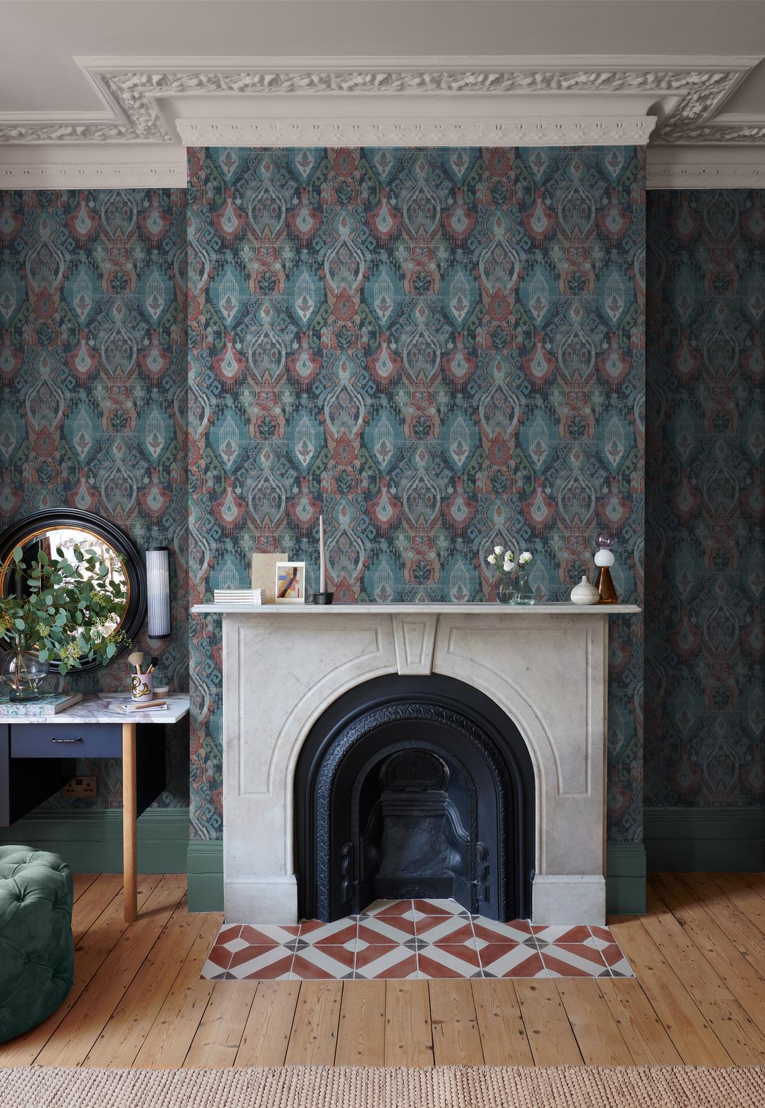 Daraee Tapestry Blau Tapeten