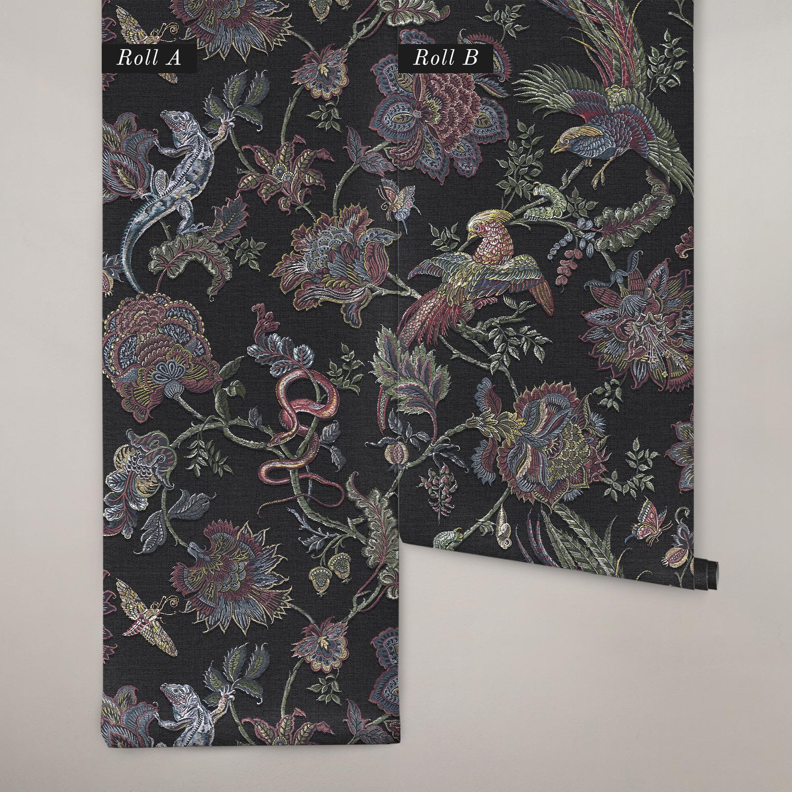 Eternal Weave Black Wallpaper (Set of 2). Eternal Weave Black Wallpaper (Set of 2).
