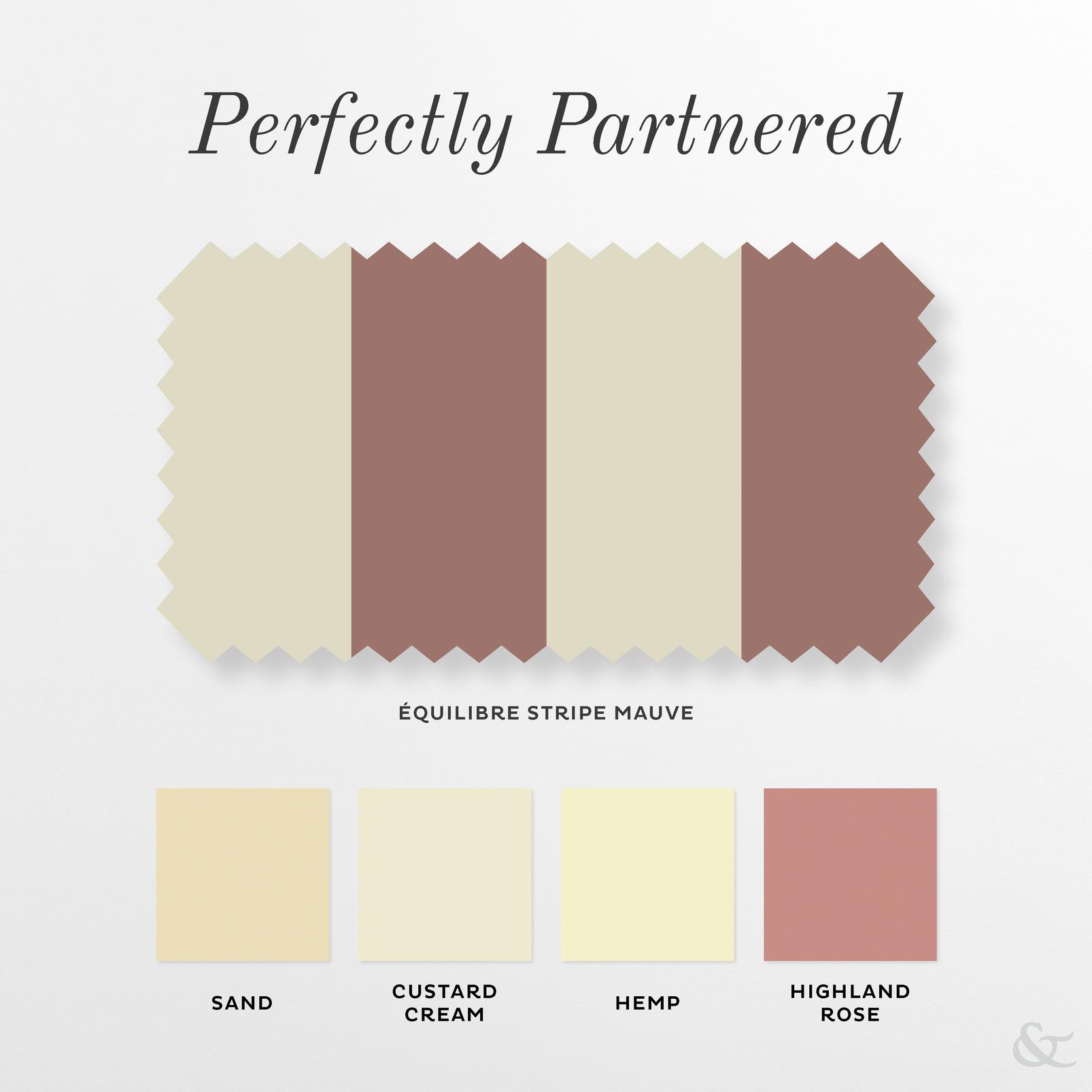 Rideaux Équilibre Stripe Mauve