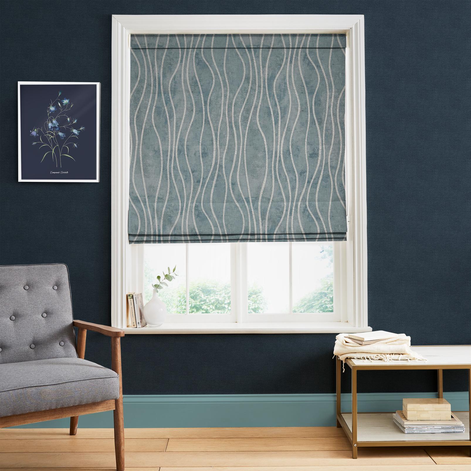 Amara Raffvorhang Jeansblau