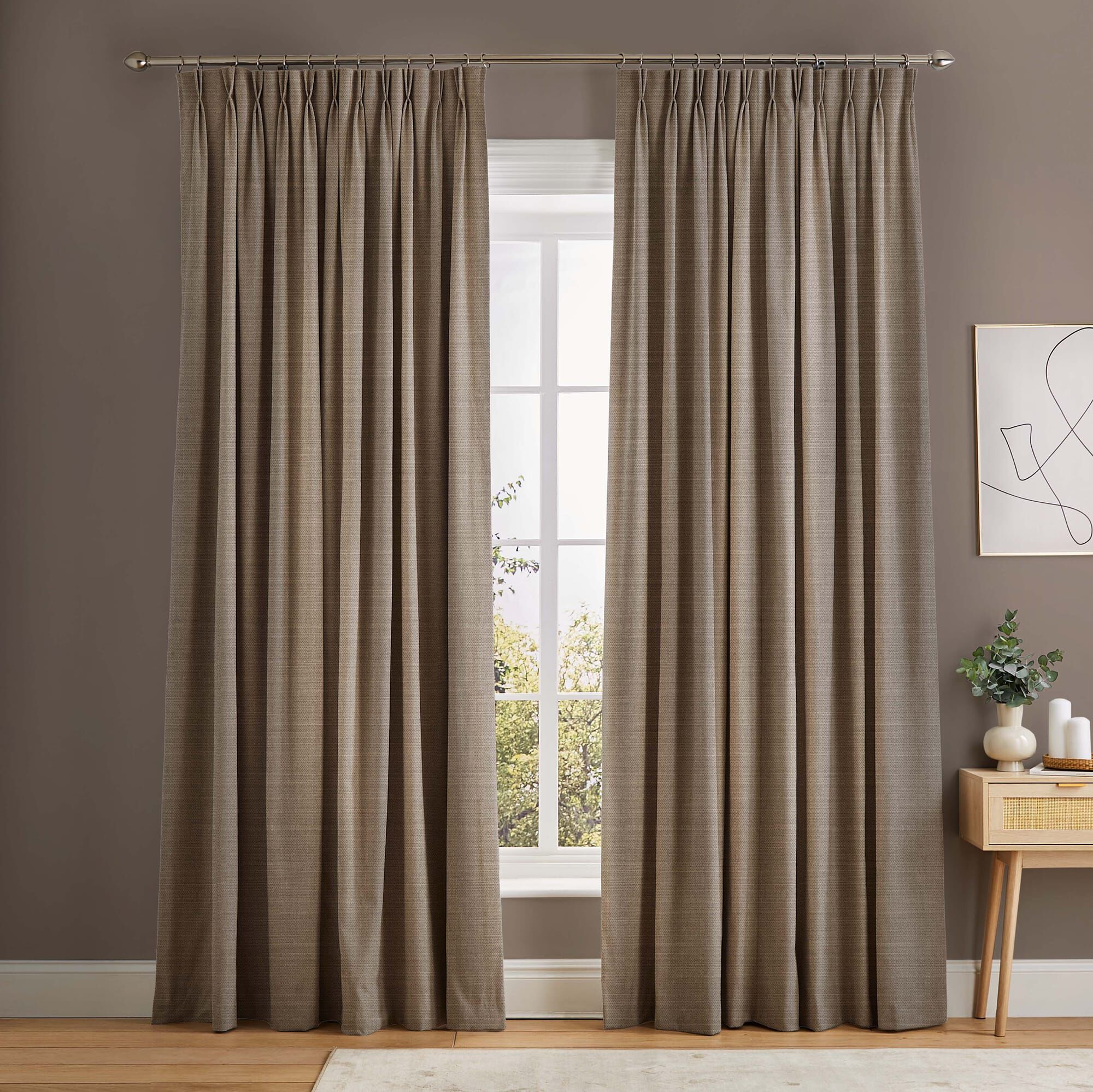 Palm Rose Gold Curtains