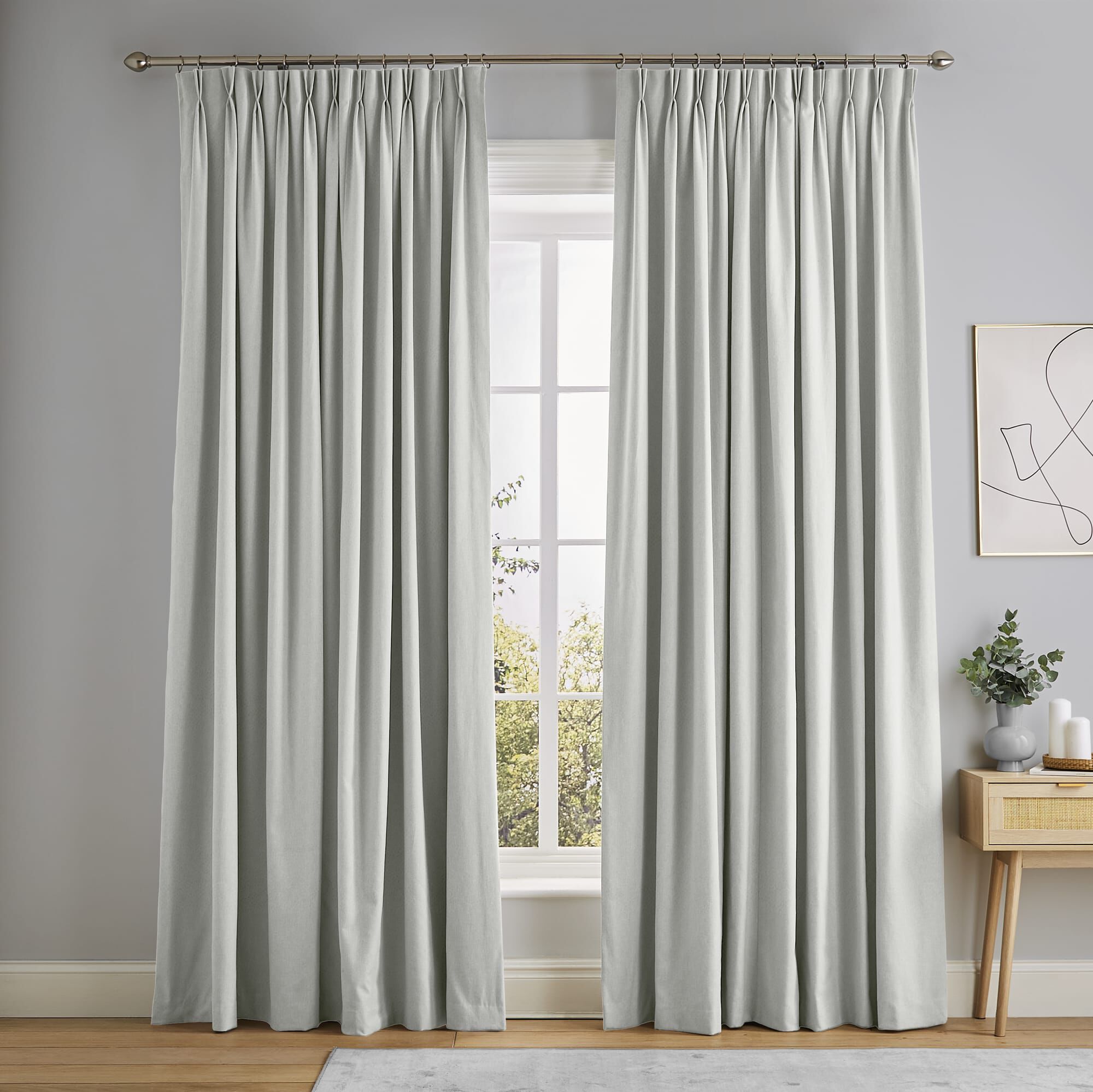 Dune Silver Curtains | Made to Measure Curtains | Graham & Brown