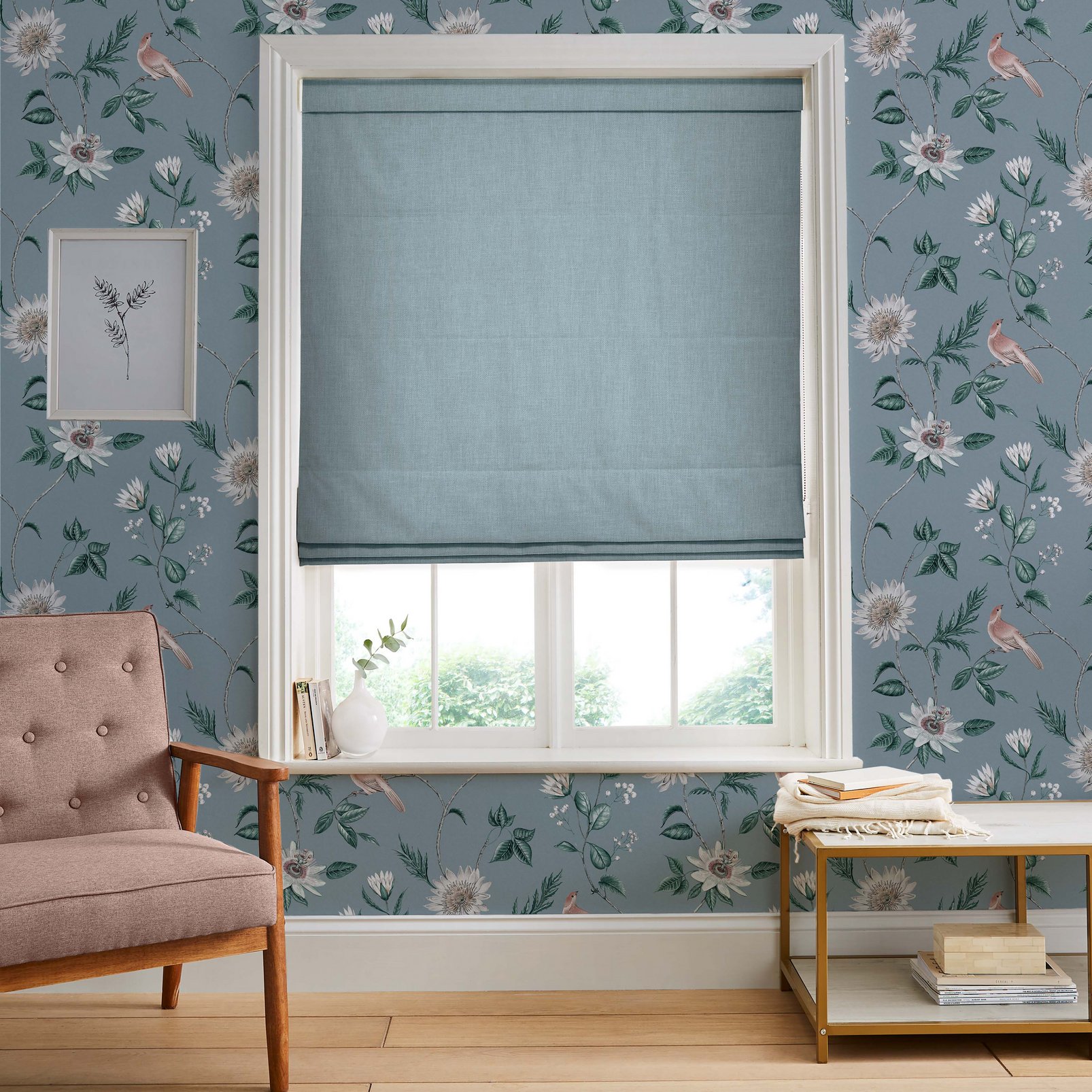 Campanile Pale Blue Curtains