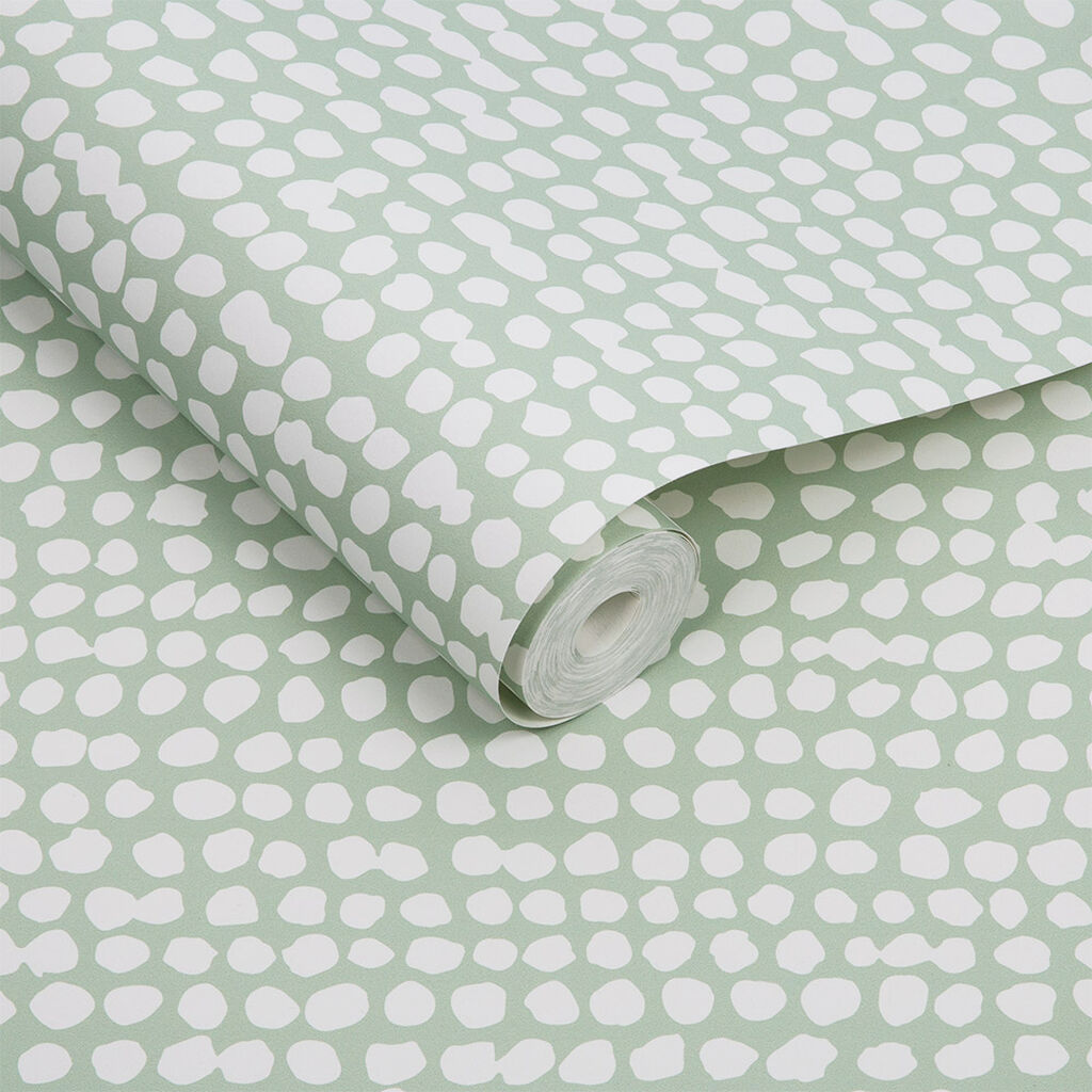 Dots Green Behang