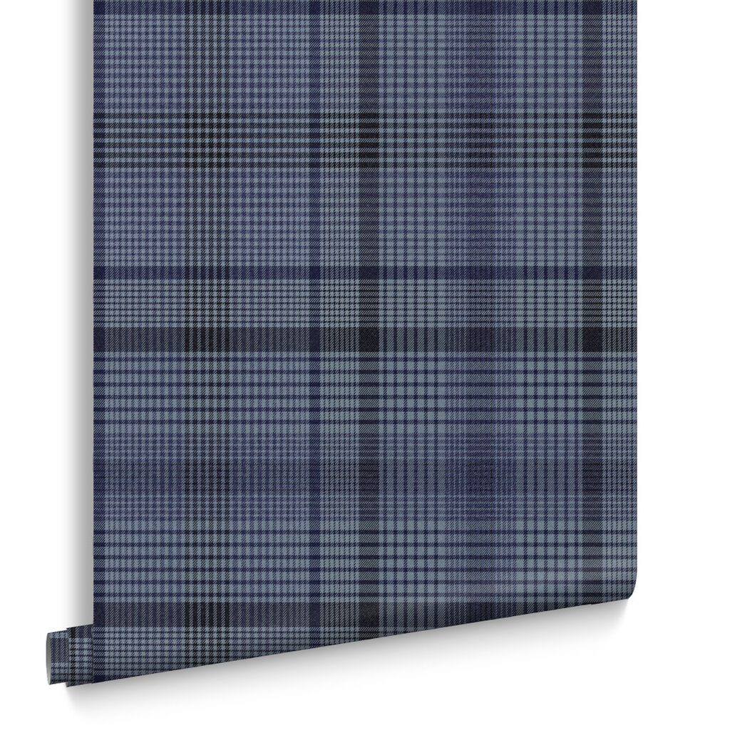 Papier Peint Heritage Plaid Bleu