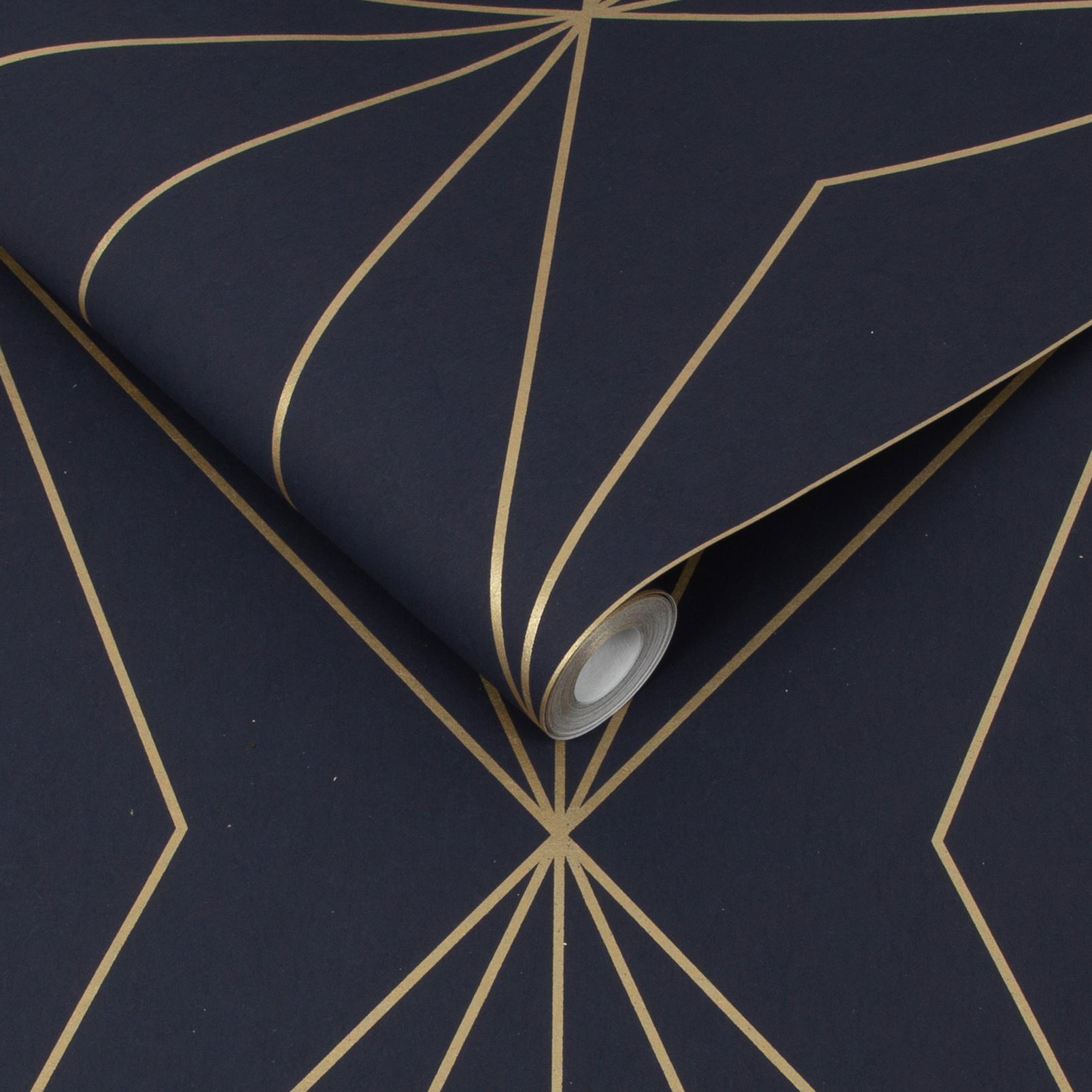 geometric wallpaper navy