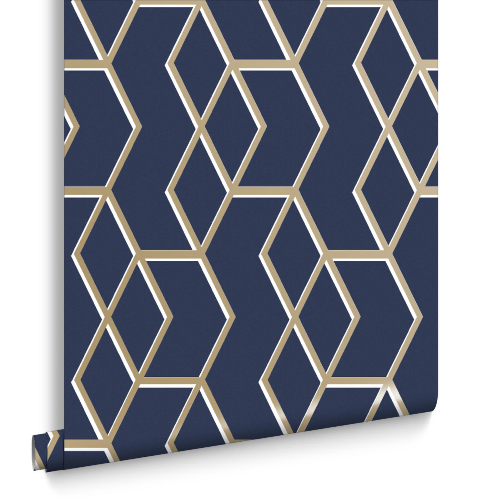Premium AI Image | A Blue And Gold Wallpaper That Says'blue And Gold