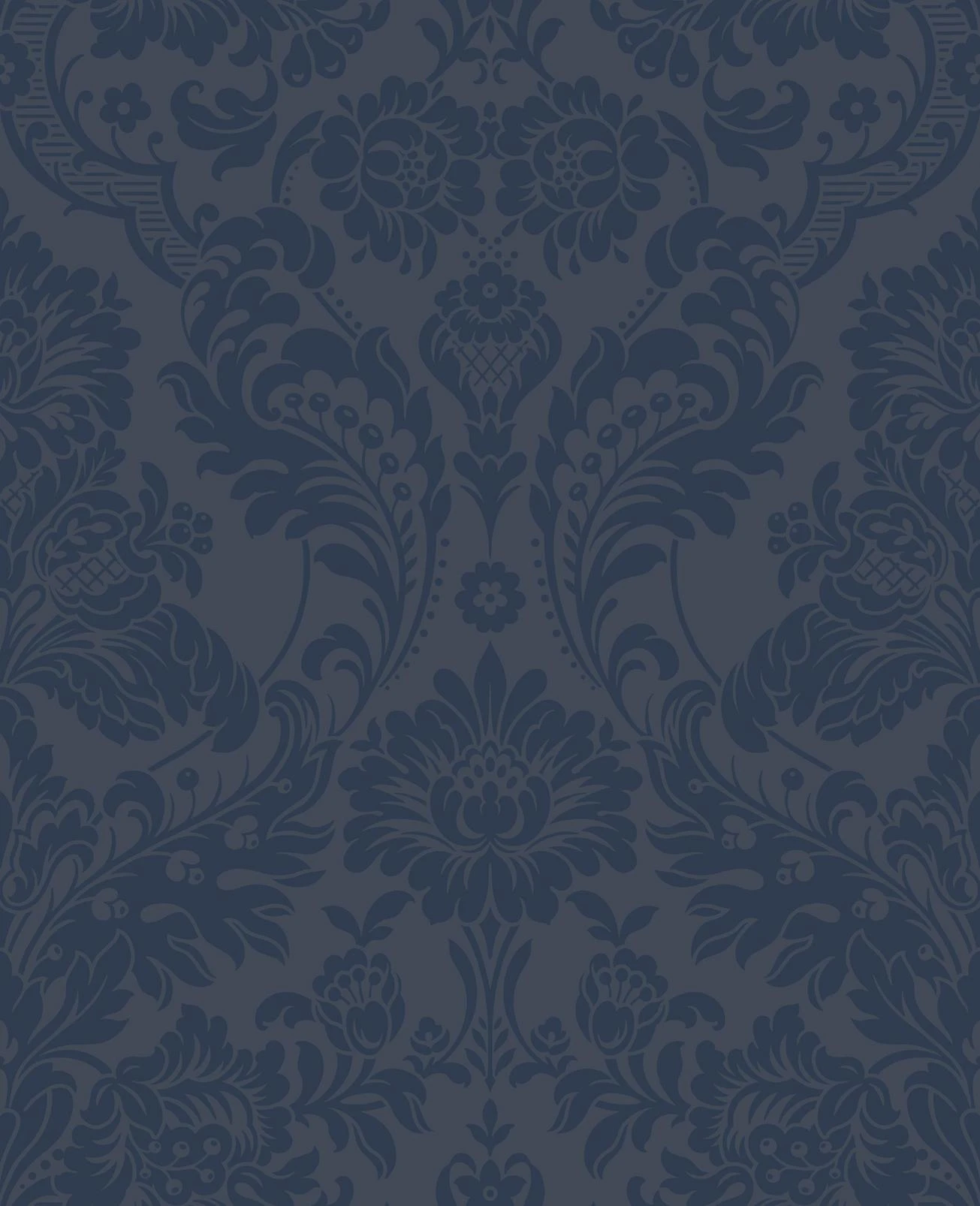 blue flock wallpaper