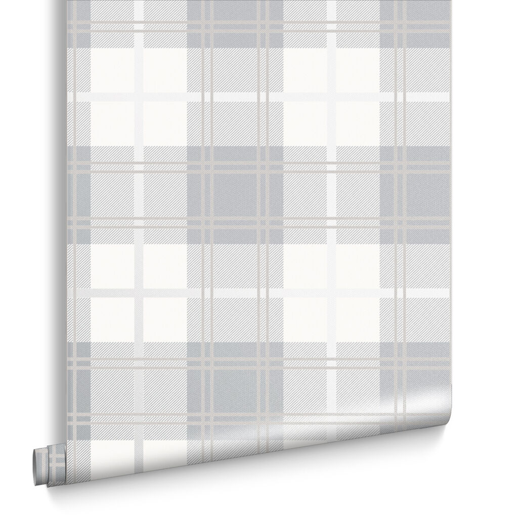 Tartan White Behang