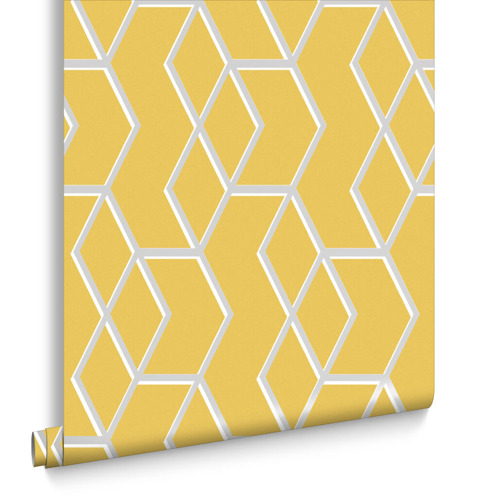 Archetype Yellow & Silver Behang