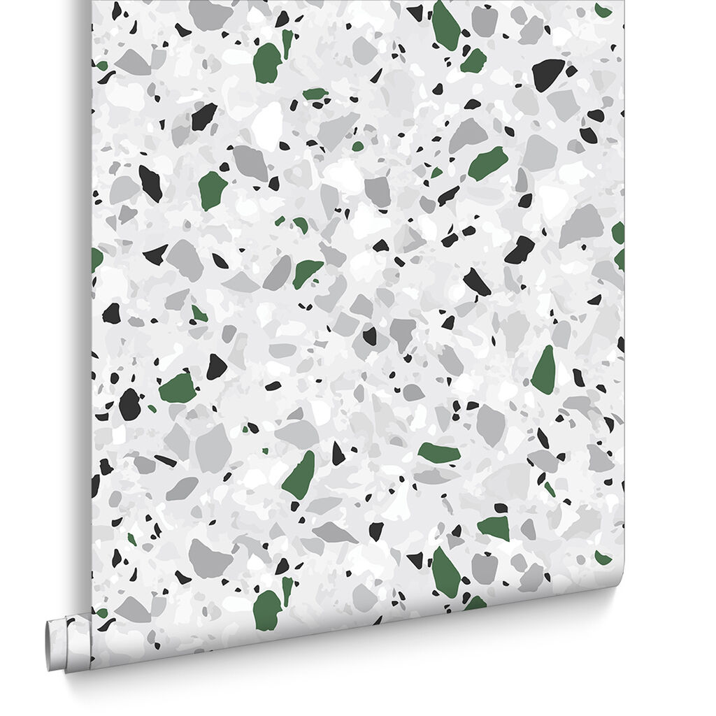 Papier Peint Terrazzo Vert