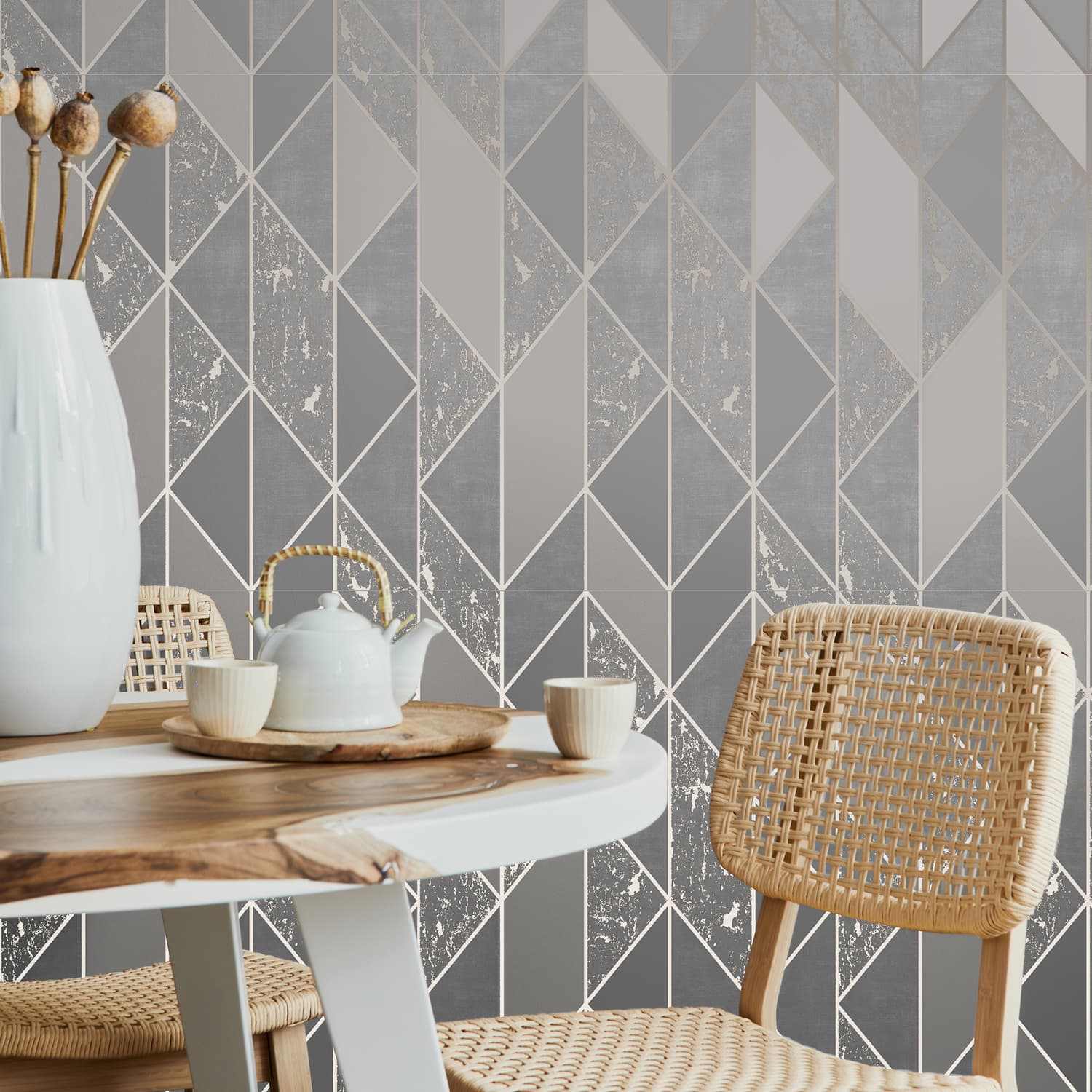 Milan Geo Rose Gold Wallpaper Wallpaper It