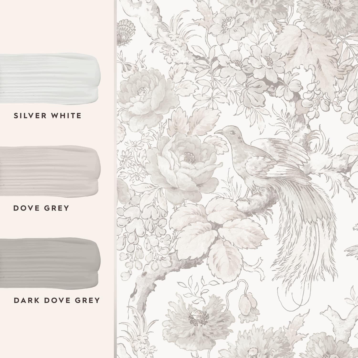 Birtle Dove Gray Wallpaper