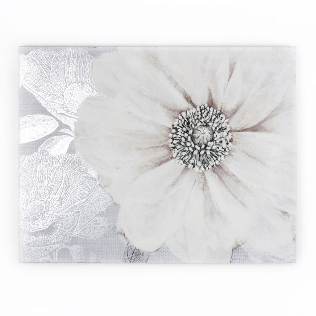 Bedruckte Leinwand Grey Bloom