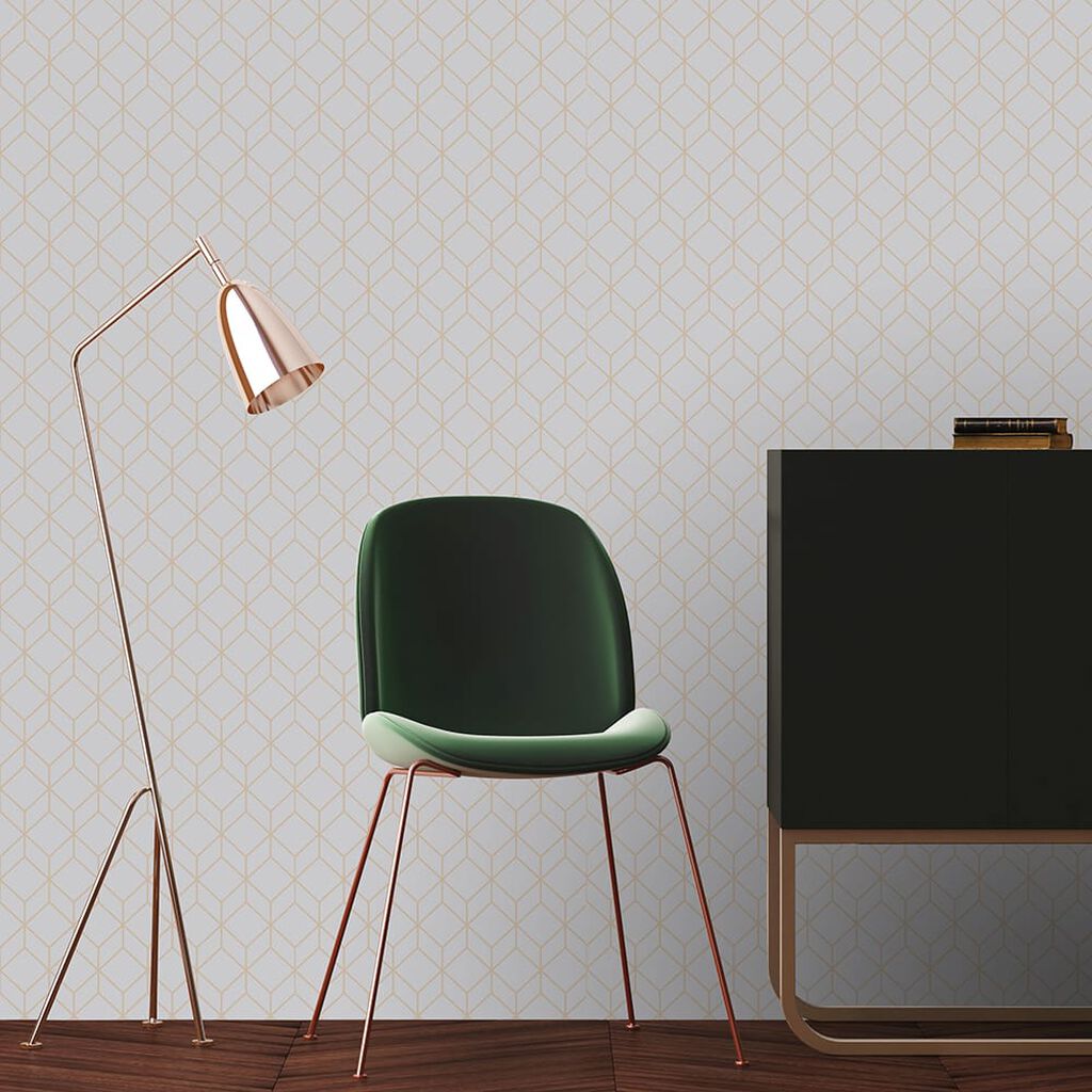 Myrtle Geo Grey Wallpaper Grey Wallpaper Superfresco Easy