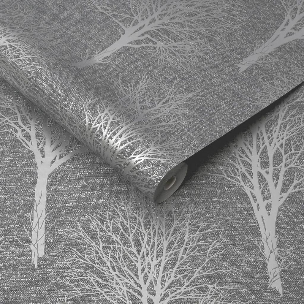 Landscape Charcoal Wallpaper | Grey Wallpaper | Boutique