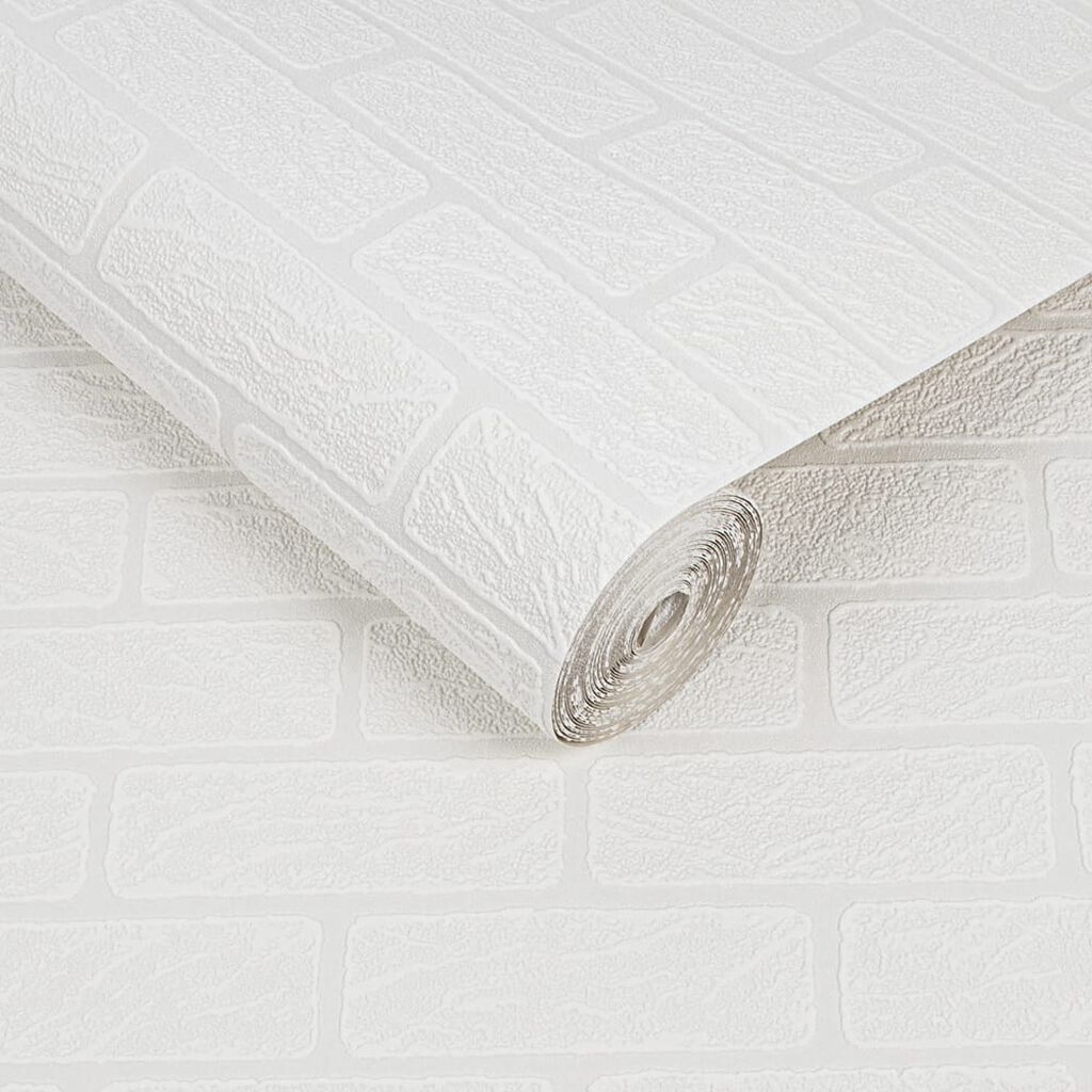 Brick Paintable Wallpaper White Wallpaper Superfresco