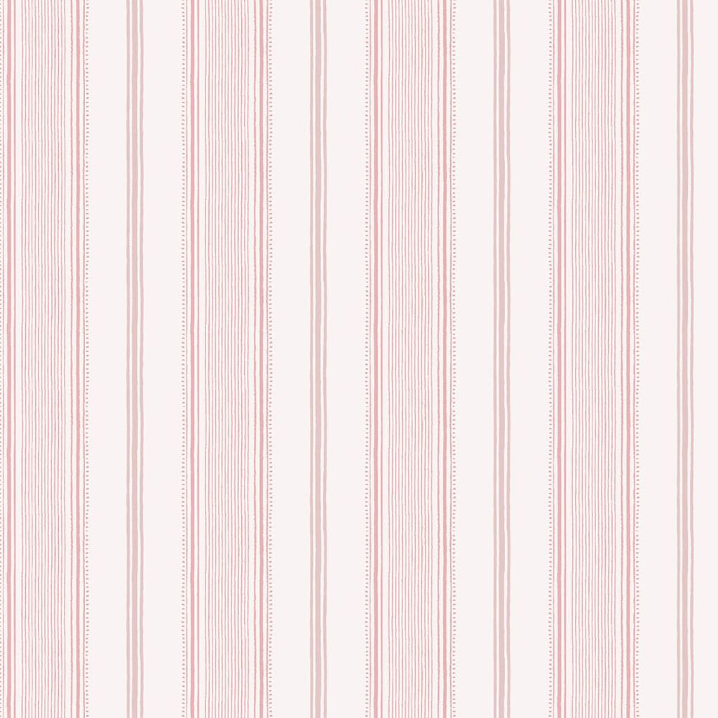 Dreamy Days Pink Parfait Stripe and Floral Wallpaper AST6086 by A