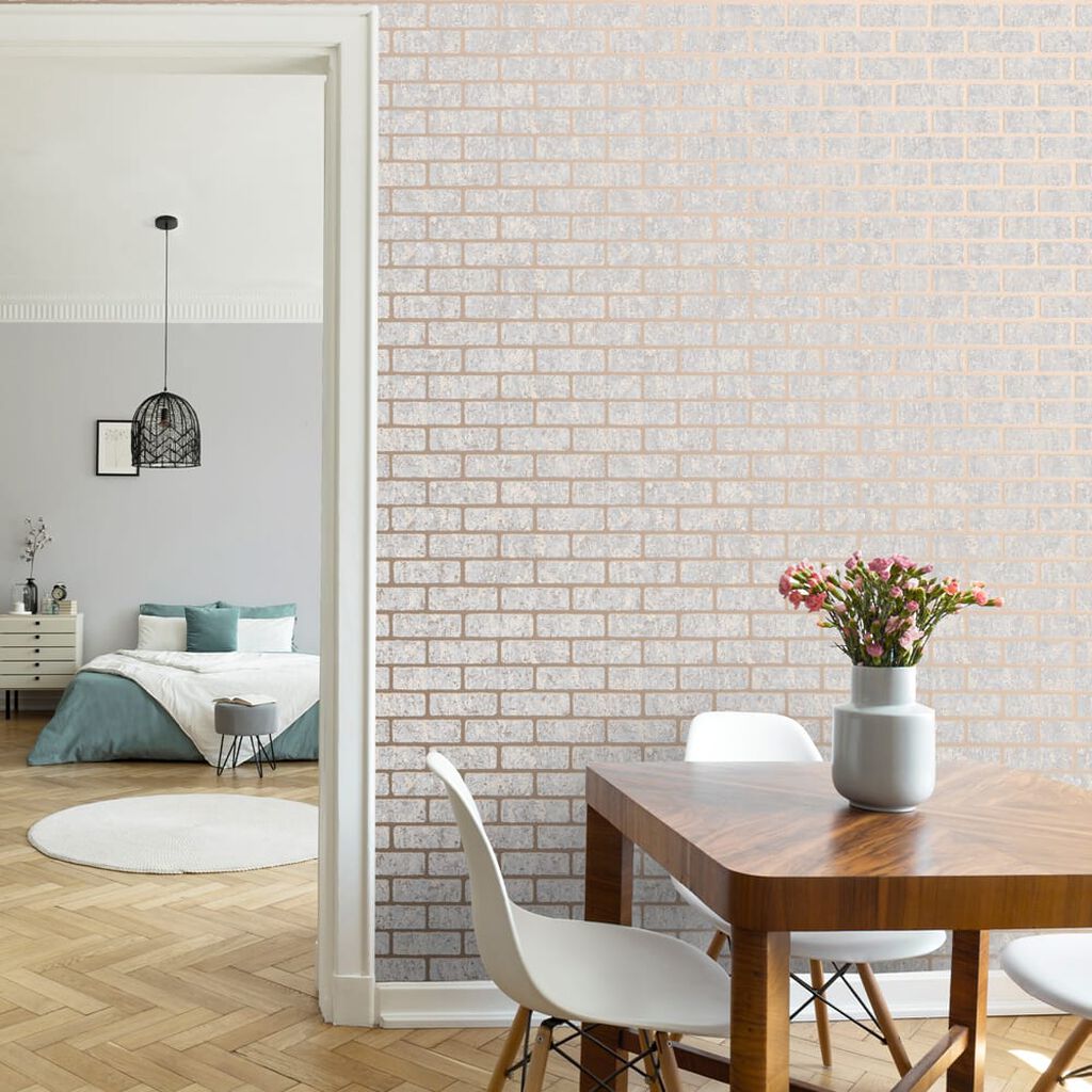 Milan Brick Rose Gold Wallpaper Rose Gold Wallpaper Superfresco