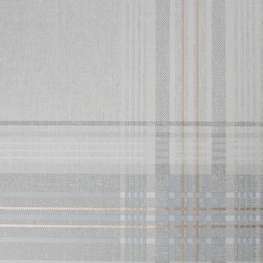 Rhea Plaid Grey & Rose Gold Wallpaper Grey Wallpaper Superfresco